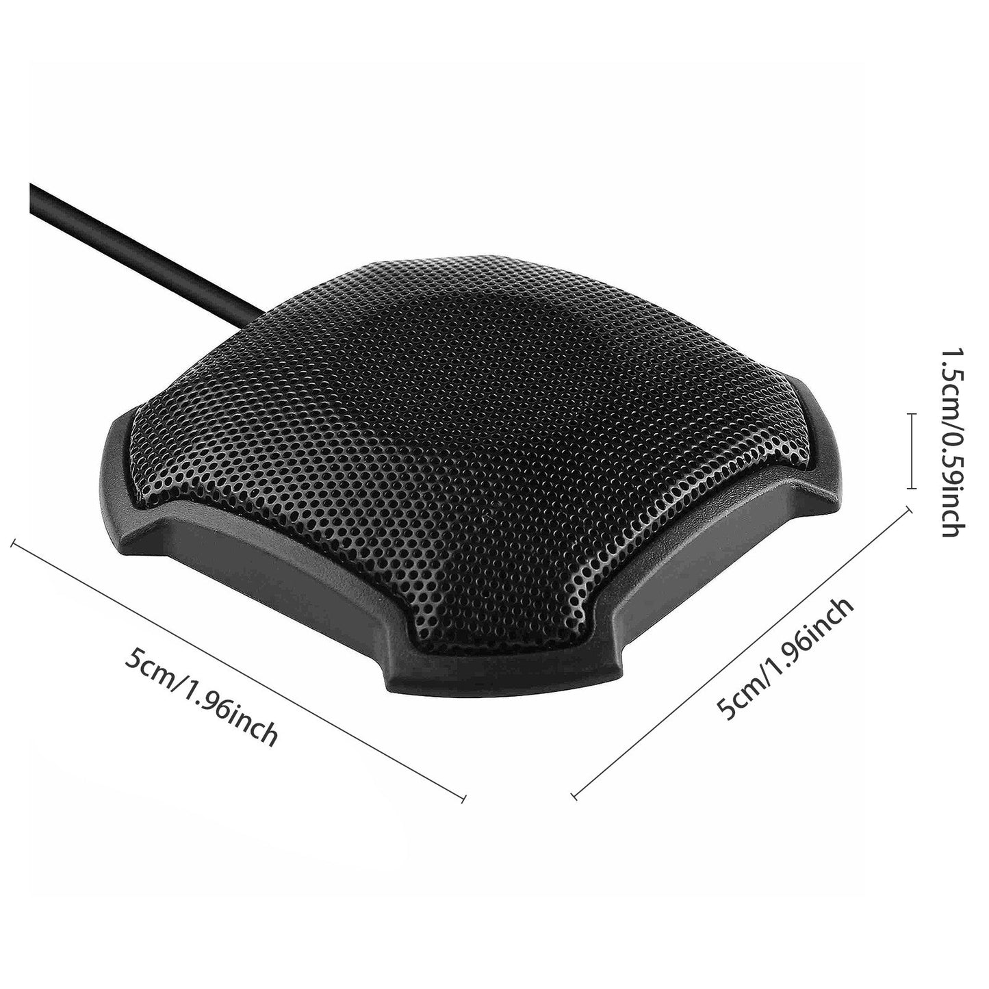 D13 360° Omnidirectional Desktop Conference Microphone | Plug & Play Condenser Mic with 3.5mm for PC