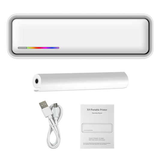 X9 Portable A4 Thermal Printer with 1 Roll