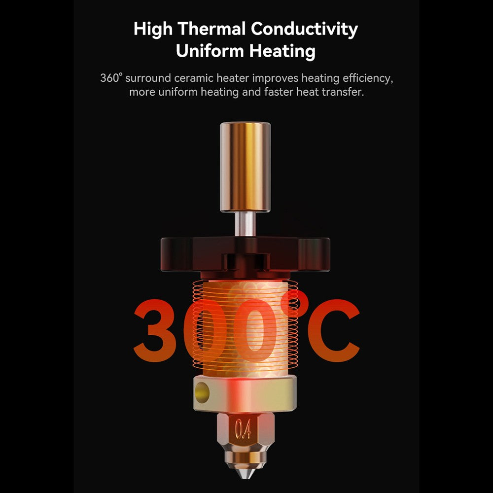 Creality Ceramic Heating Block Kit for Ender-3 V3 KE 3D Printer, 300°C High-Temp Resistant, 60W Fast Heat, Includes 2 Bimetal Nozzles