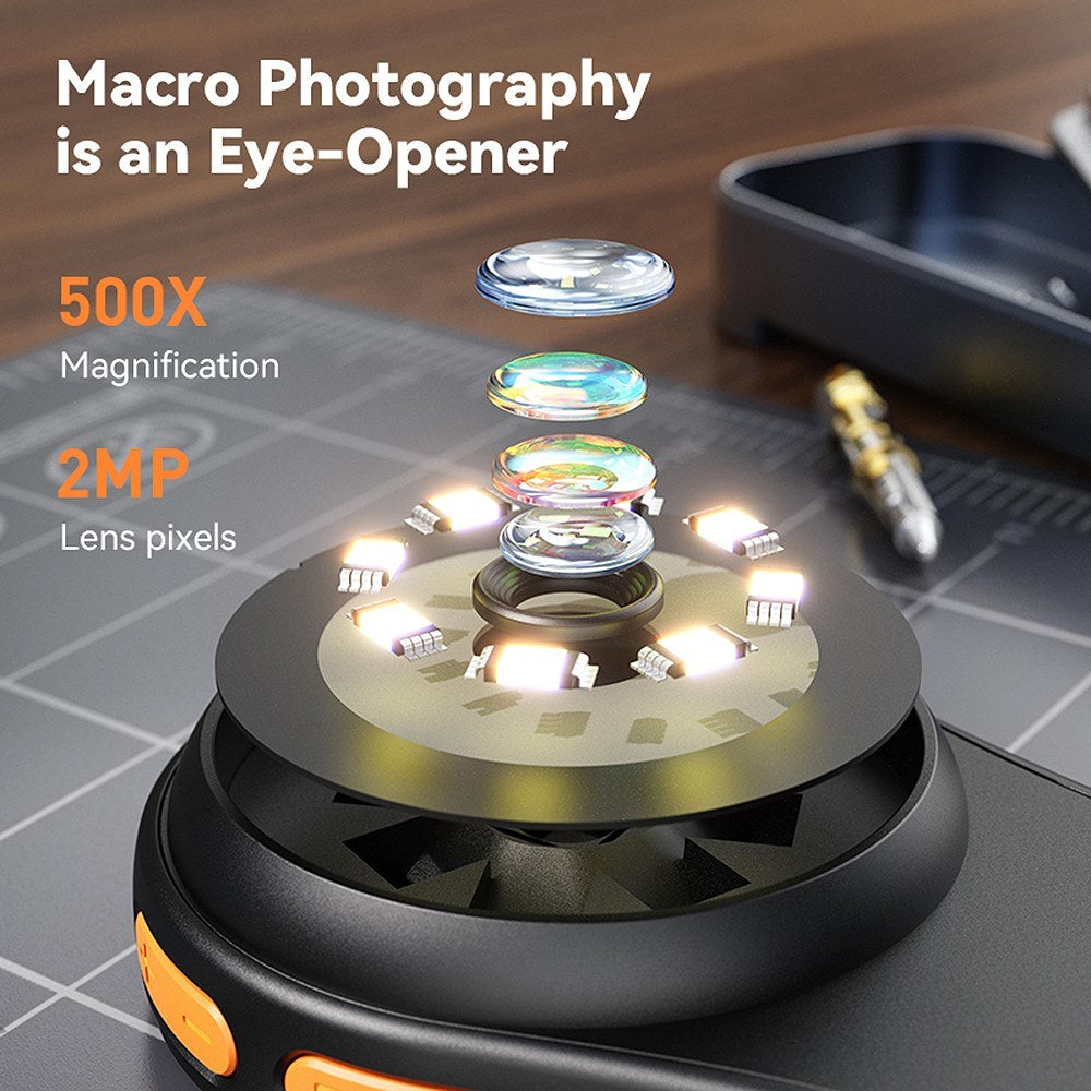 500X Pocket Digital Microscope for Kids - 1080P Mini