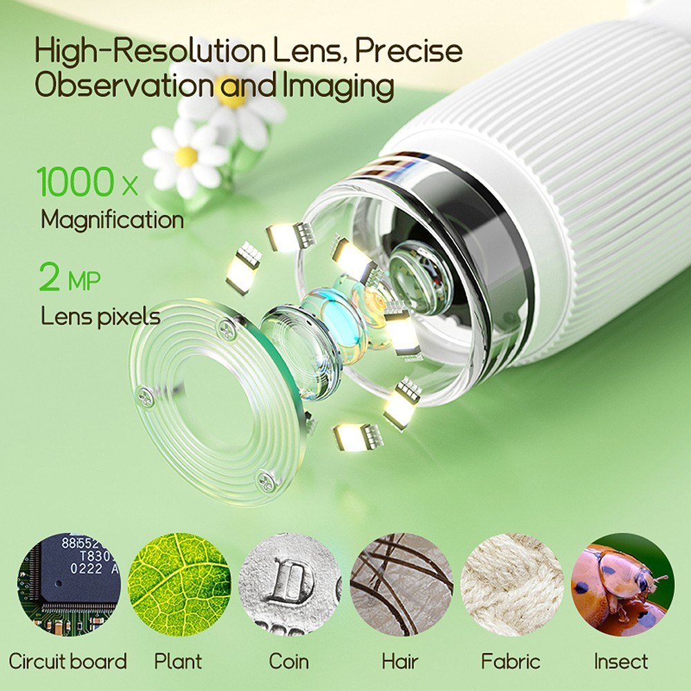 Kids Portable 1000X Digital 1080P Mini Microscope