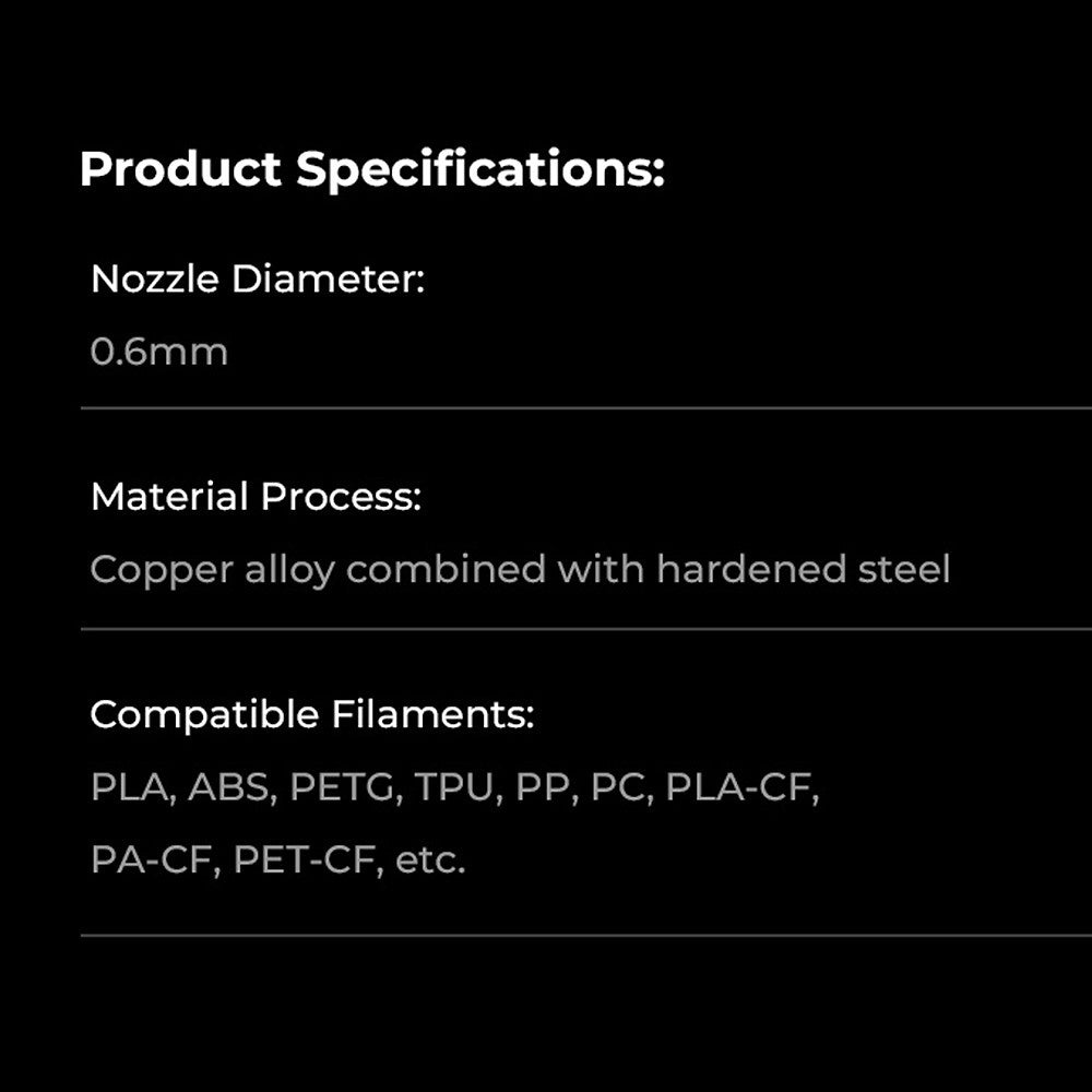 Creality 0.4mm 0.6mm 0.8mm Unicorn Quick-Swap Nozzle, High-Speed 600mm/s for K1 (2024), K1 Max (2024), K1C, K1 SE, Ender-3 V3, V3 Plus