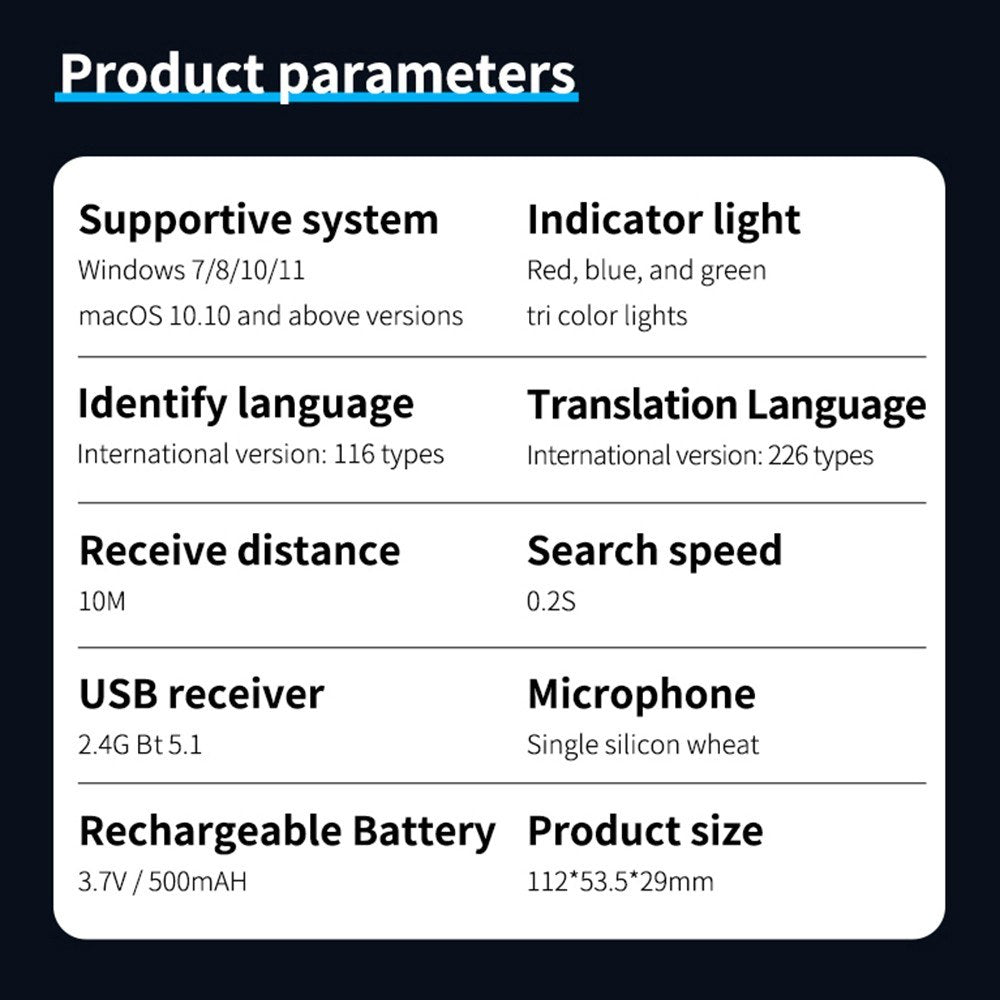 M1 Wireless Voice Translation Mouse