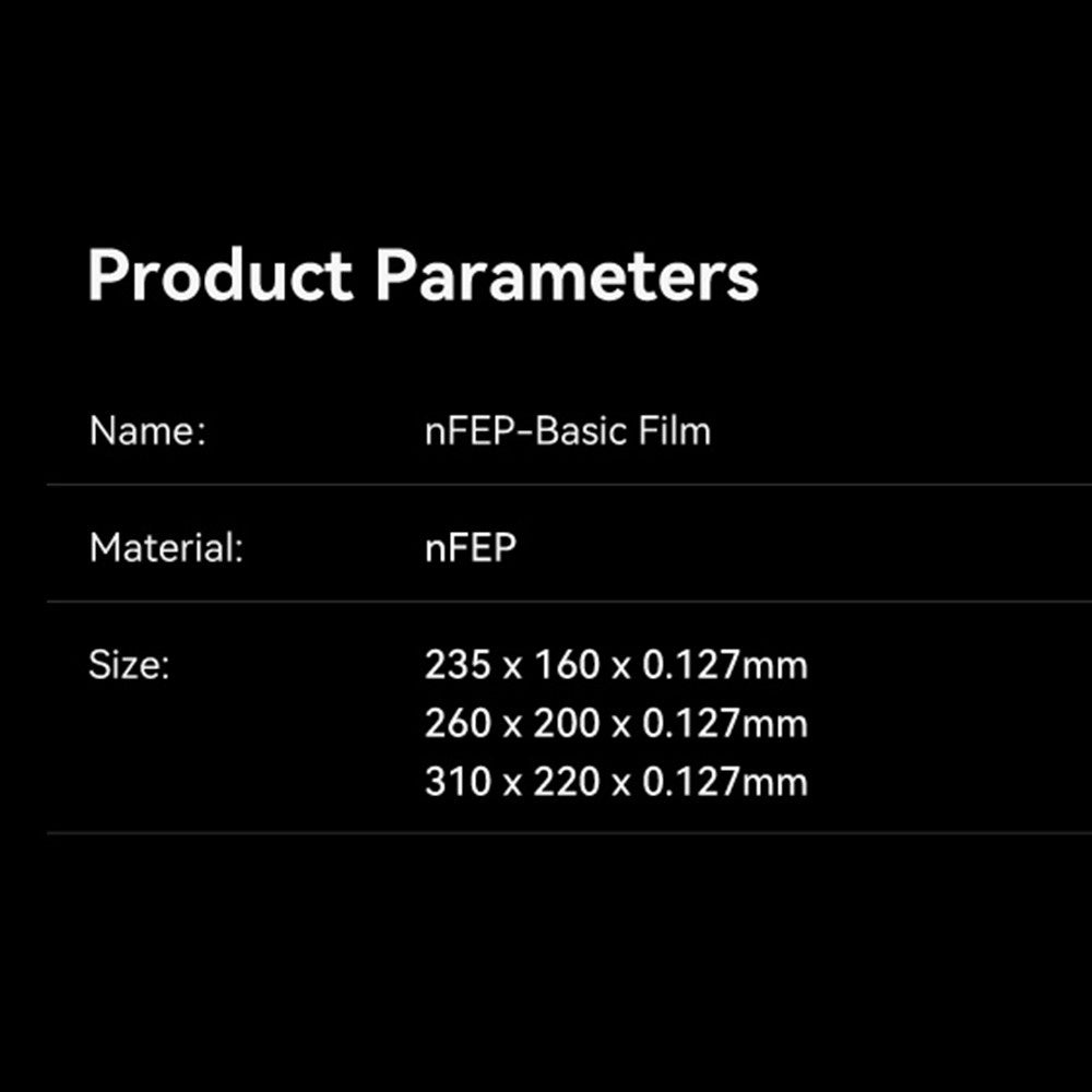 Creality 5-Pack NFEP-Basic 160x235mm Release Films, 0.15mm Thickness