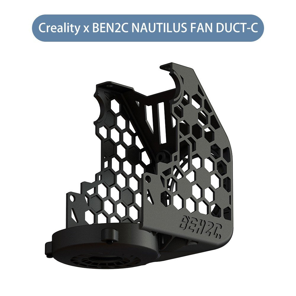Creality x BEN2C NAUTILUS 360° Fan Duct for Enhanced Cooling, Print Quality & Durability – K1C/K1 SE 3D Printer Upgrade