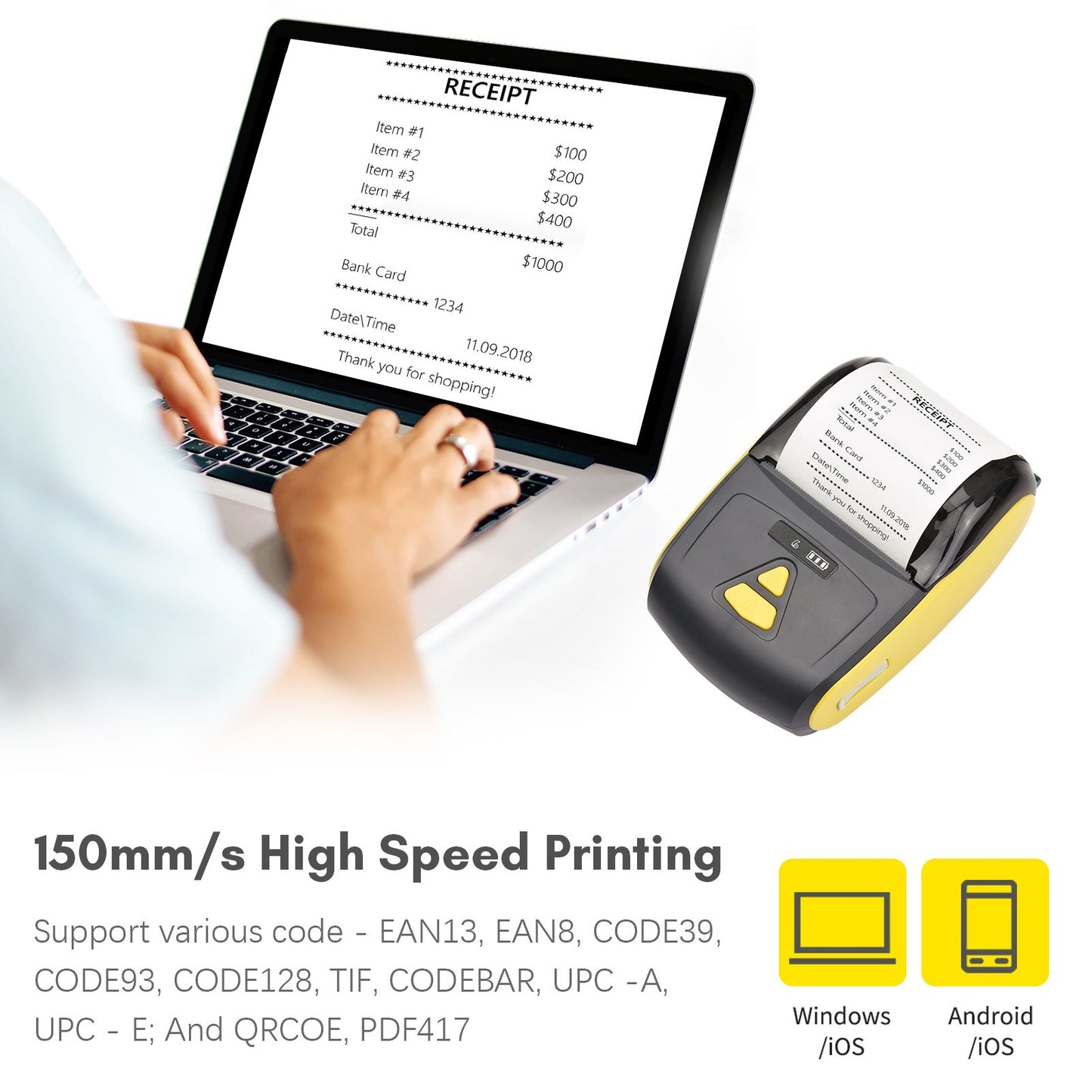 Bisofice Compact Mini Thermal Printer