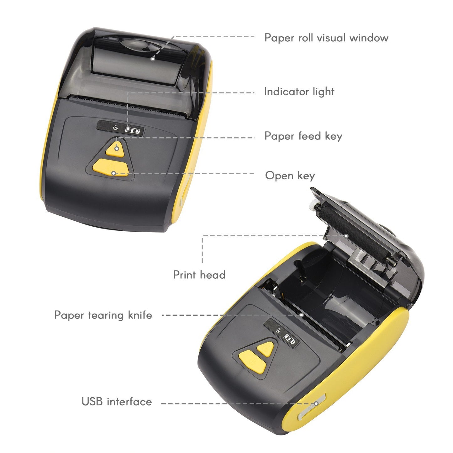 Bisofice Compact Mini Thermal Printer