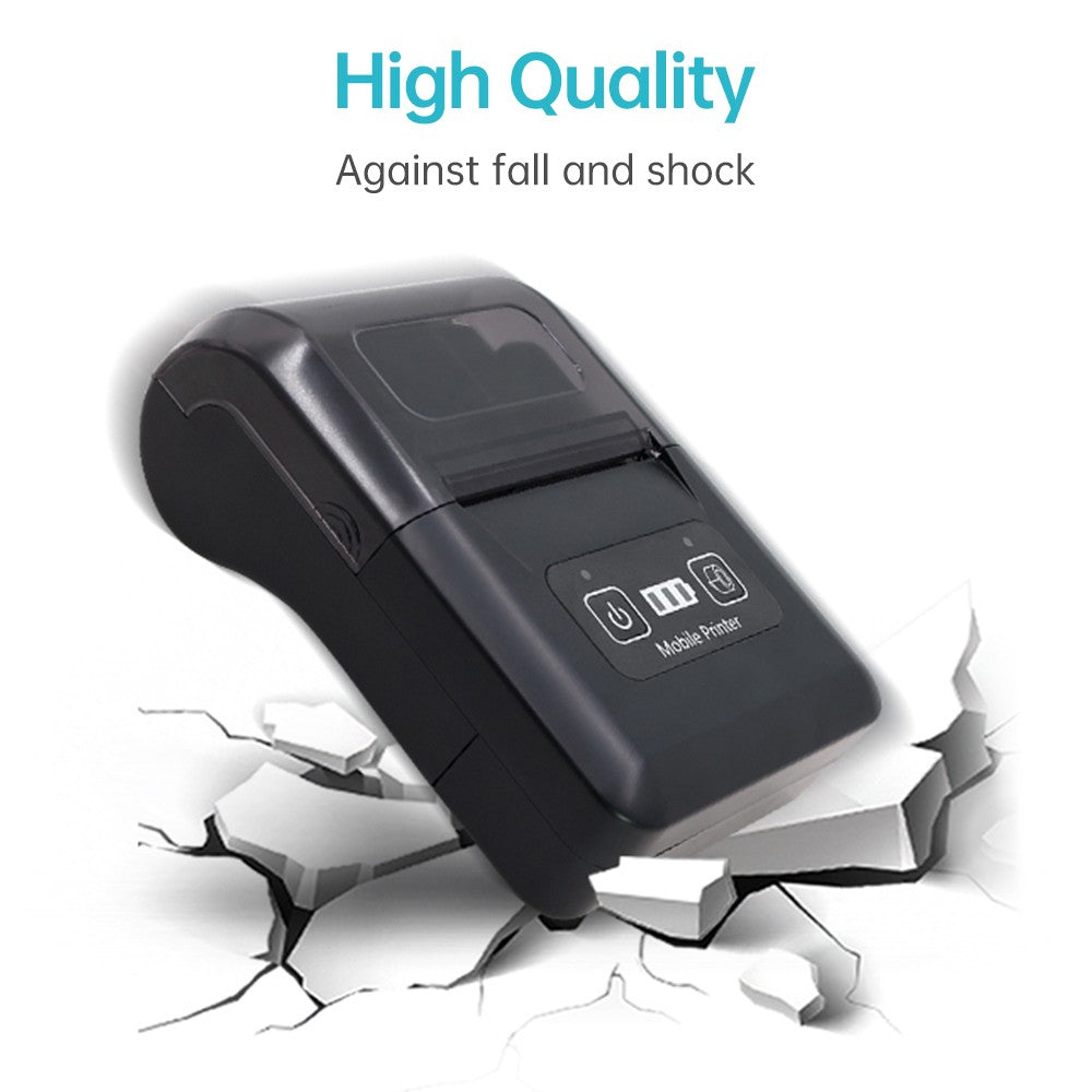 BISOFICE Portable Mini 58mm Wireless Thermal Printer, 2-inch BT+USB Receipt Printer with 57mm Paper for Restaurant, Sales, Retail, Small Business