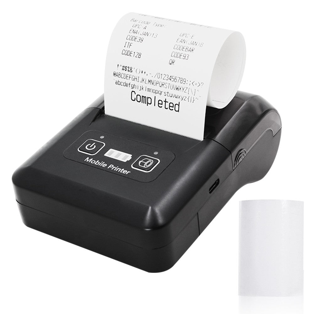 BISOFICE Portable Mini 58mm Wireless Thermal Printer, 2-inch BT+USB Receipt Printer with 57mm Paper for Restaurant, Sales, Retail, Small Business