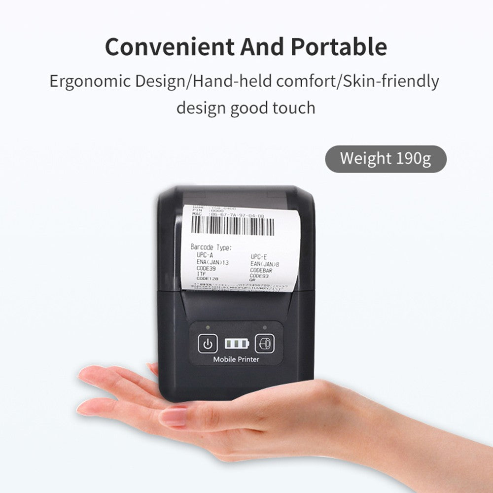 BISOFICE Portable Mini 58mm Wireless Thermal Printer, 2-inch BT+USB Receipt Printer with 57mm Paper for Restaurant, Sales, Retail, Small Business