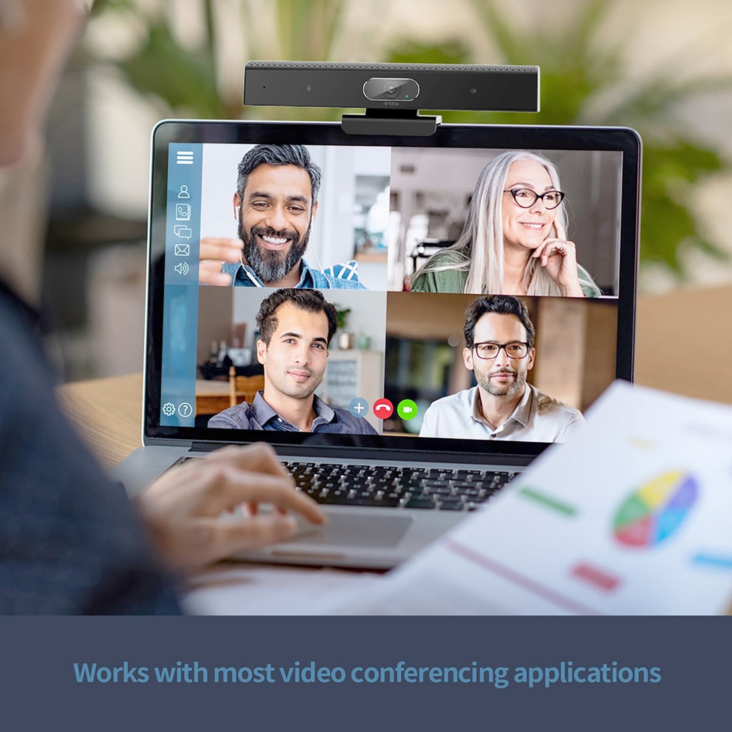 SEEUP 3R 2K Webcam with Built-in Microphone and Speaker by Bisofice