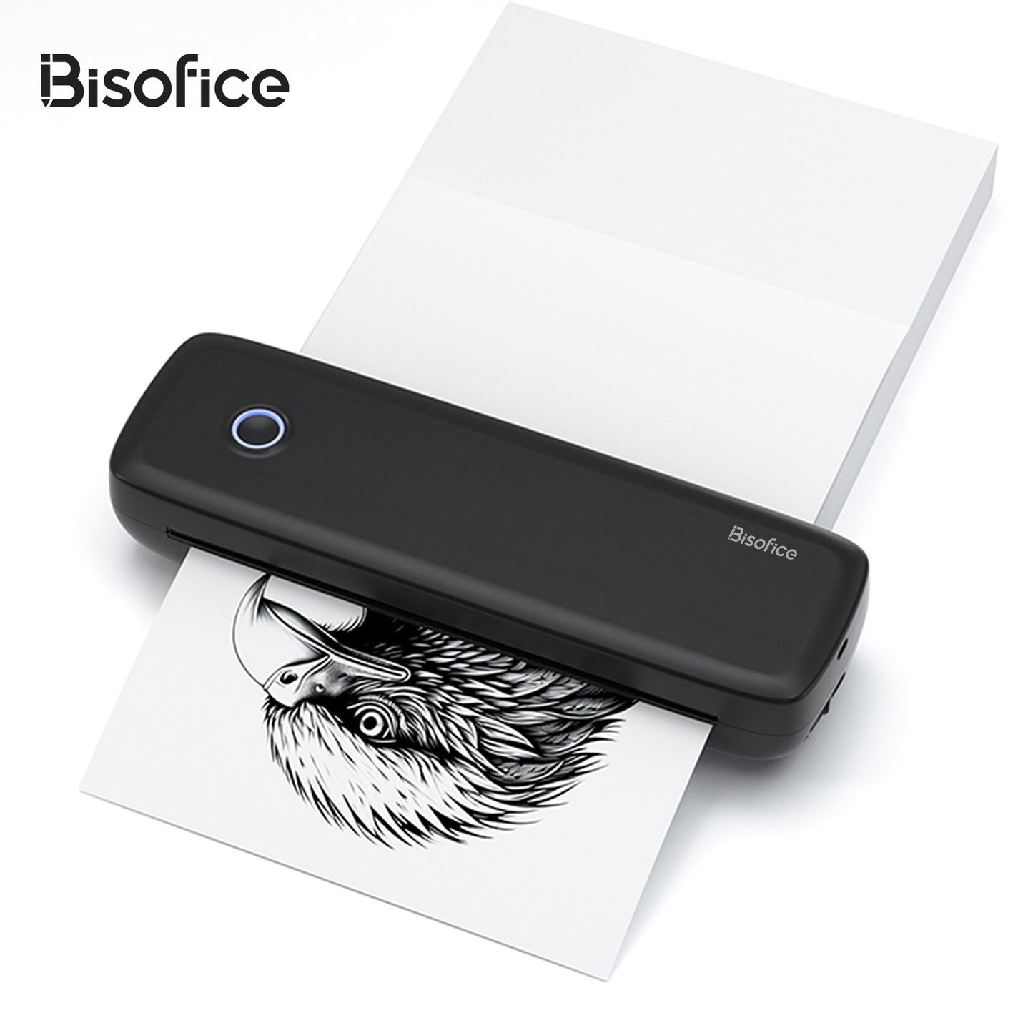 Bisofice A4 Inkless Thermal Printer with 1 Thermal Paper Roll for Documents & Photos