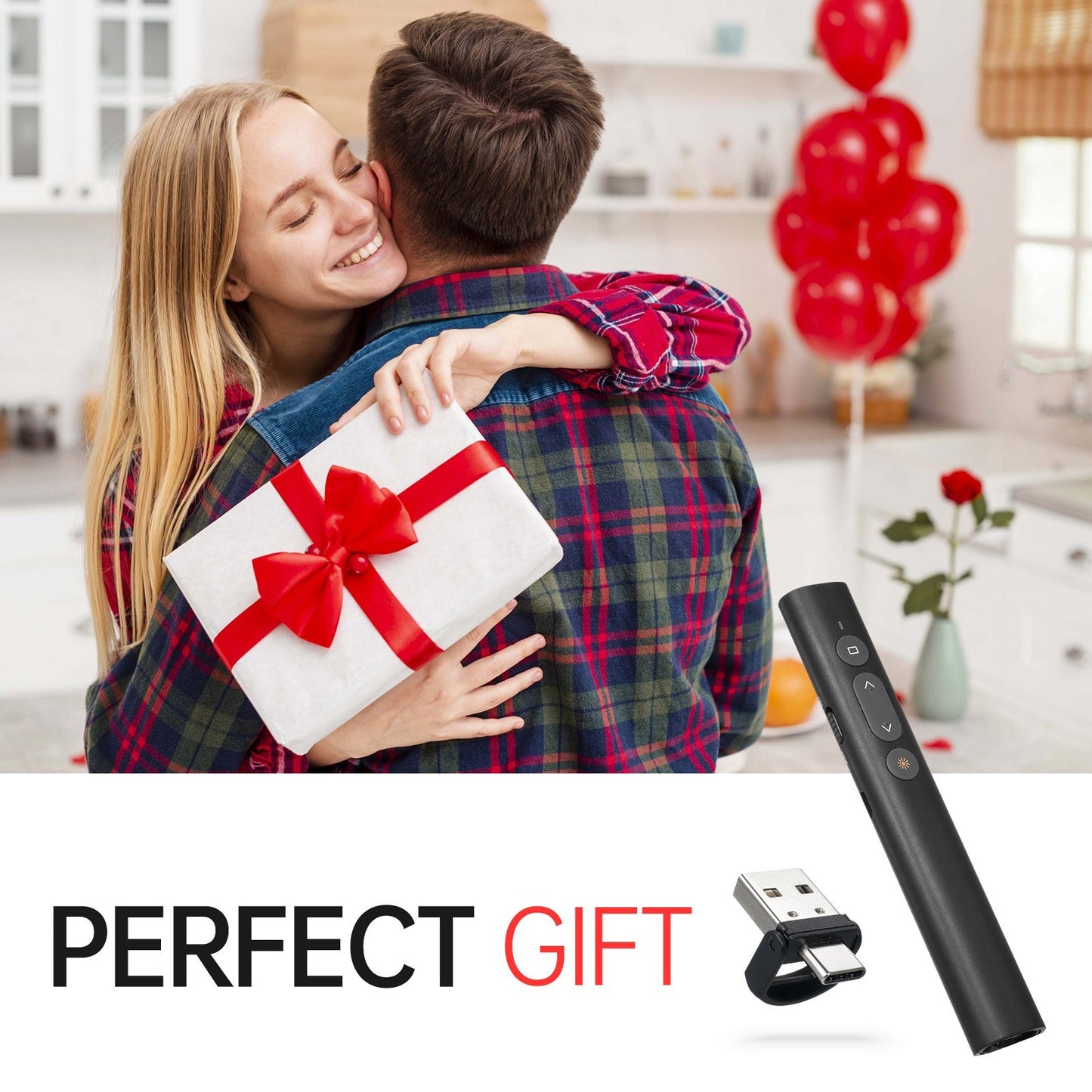 Bisofice Dual Head USB/Type-C Laser Presentation Pointer for PPT