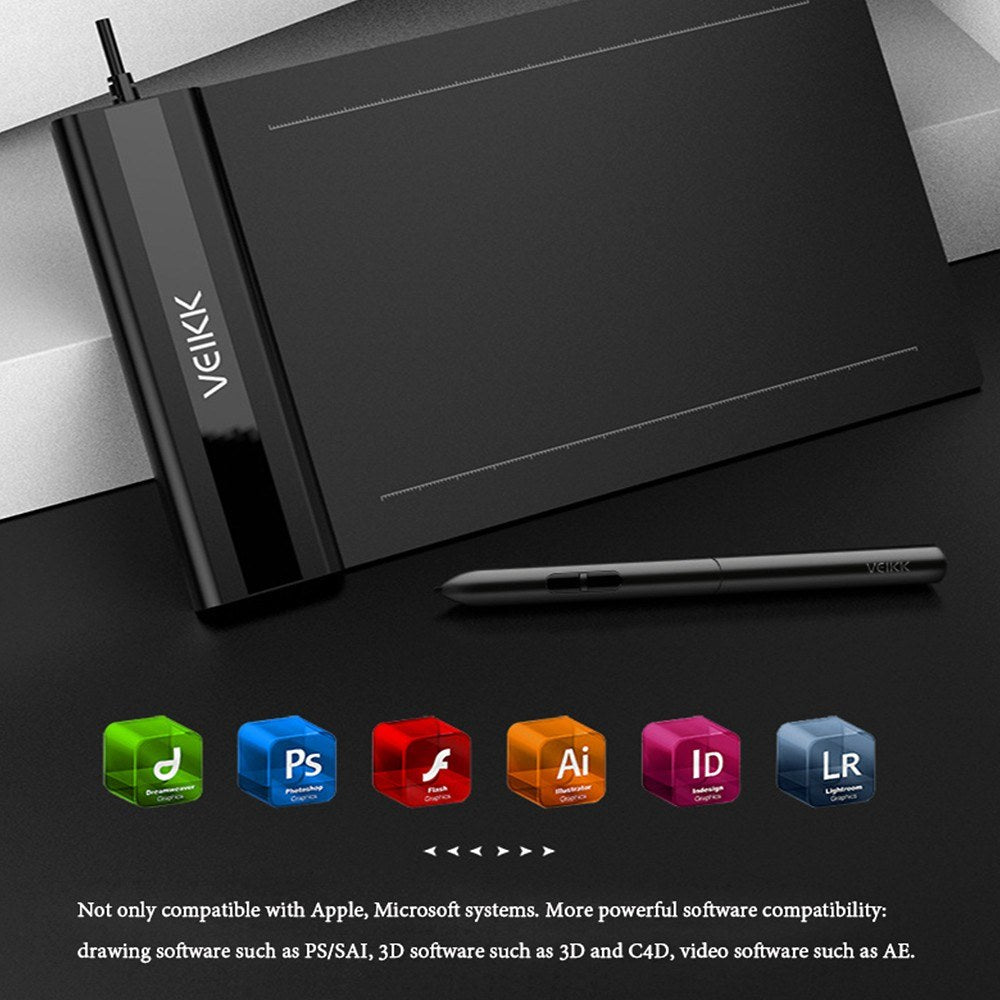 VEIKK S640 Battery-Free Pen Graphics Tablet