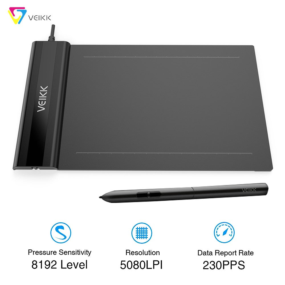 VEIKK S640 Battery-Free Pen Graphics Tablet