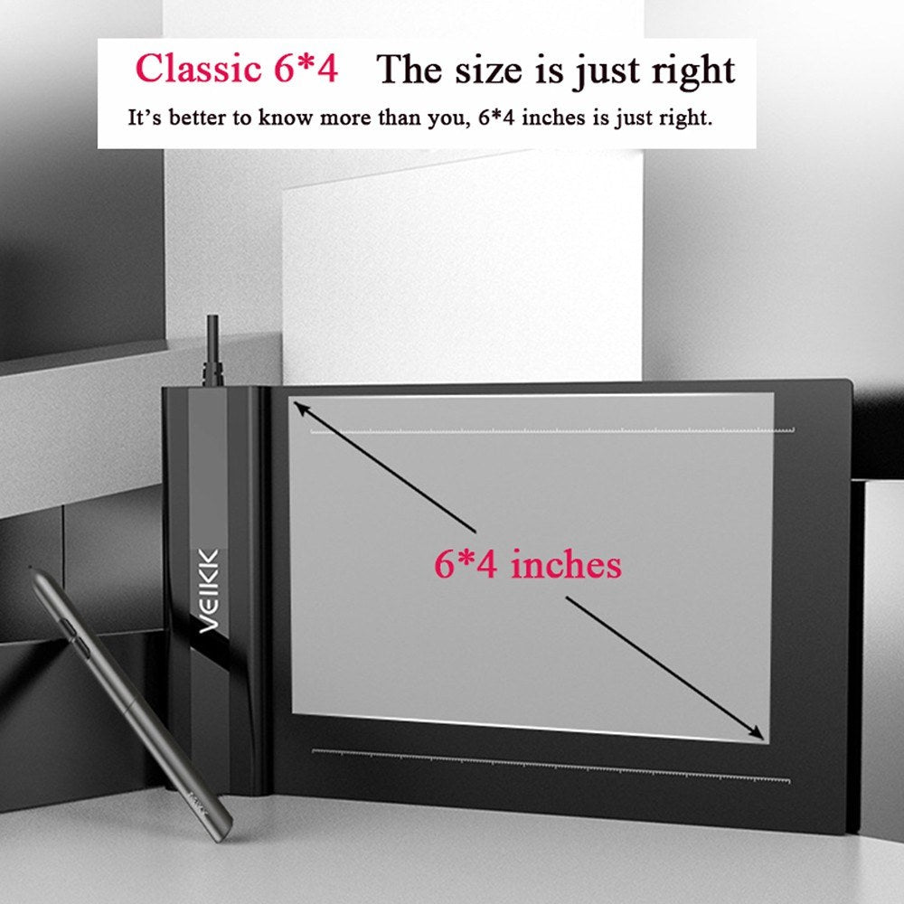 VEIKK S640 Battery-Free Pen Graphics Tablet