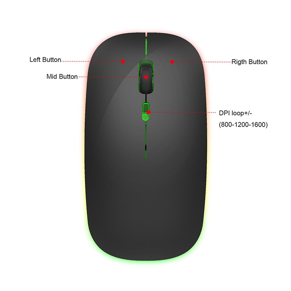 Ultra-thin M40 Silent Wireless Mouse 2.4G Rechargeable