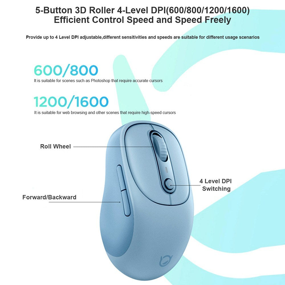 Lenovo Xiaoxin PLUS Bluetooth Mouse - Universal Rechargeable for Office & Gaming