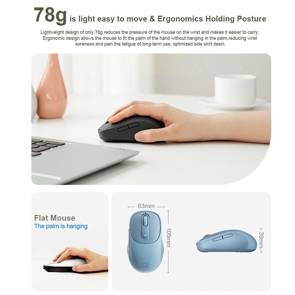Lenovo Xiaoxin PLUS Bluetooth Mouse - Universal Rechargeable for Office & Gaming