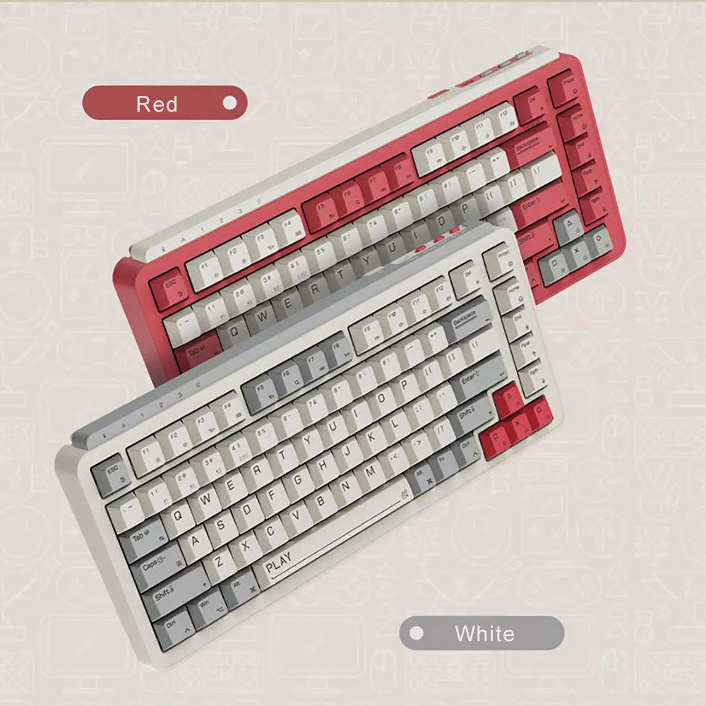 MIIIW ART Z830: Multi-Mode 83-Key Mechanical Keyboard with G Yellow PRO Switch, Double-Layer Silencing, Full-Key Hot Swap, BT 3.0/BLE 5.0