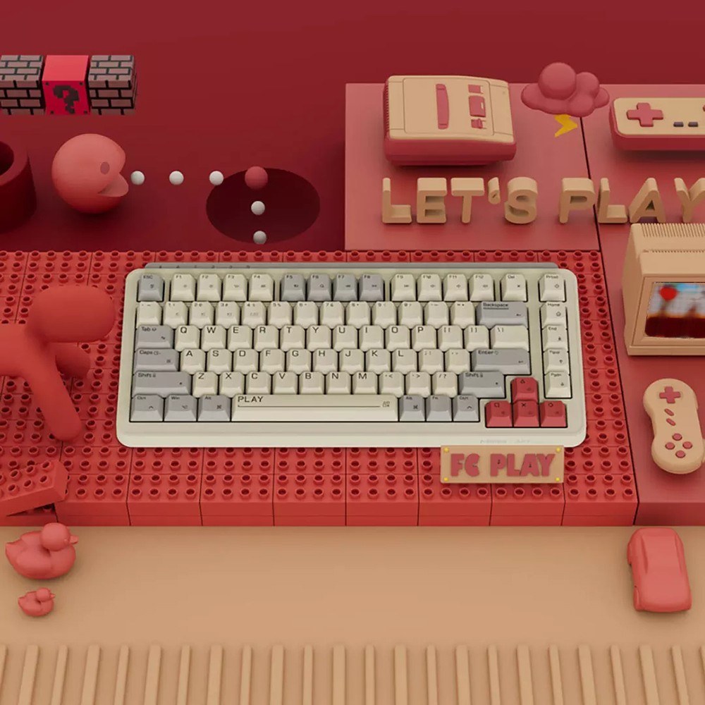 MIIIW ART Z830: Multi-Mode 83-Key Mechanical Keyboard with G Yellow PRO Switch, Double-Layer Silencing, Full-Key Hot Swap, BT 3.0/BLE 5.0