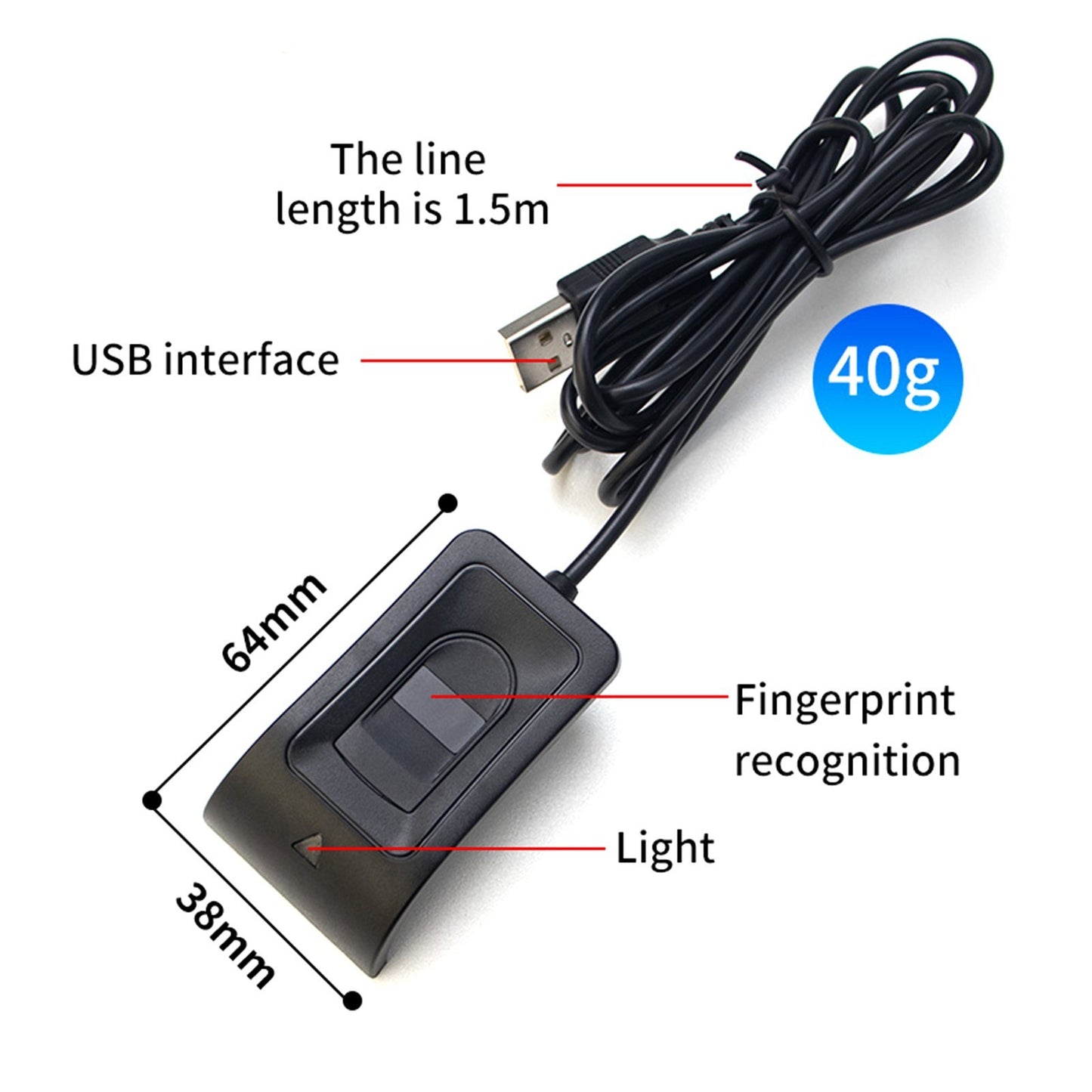 USB Fingerprint Reader WA28 - Biometric Scanner