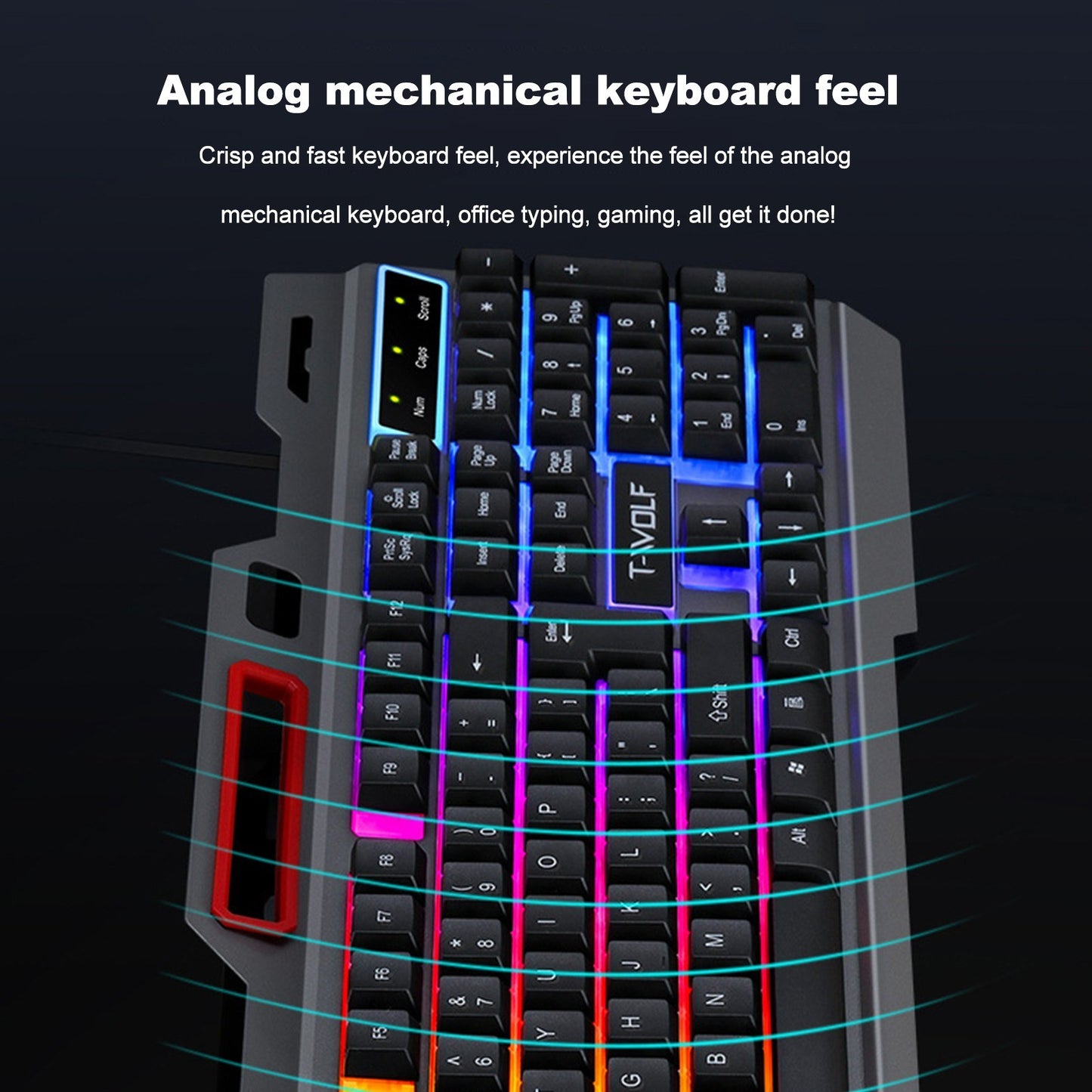 T-WOLF TF-600 Thunder Wolf Keyboard & Mouse Combo Set 2-in-1