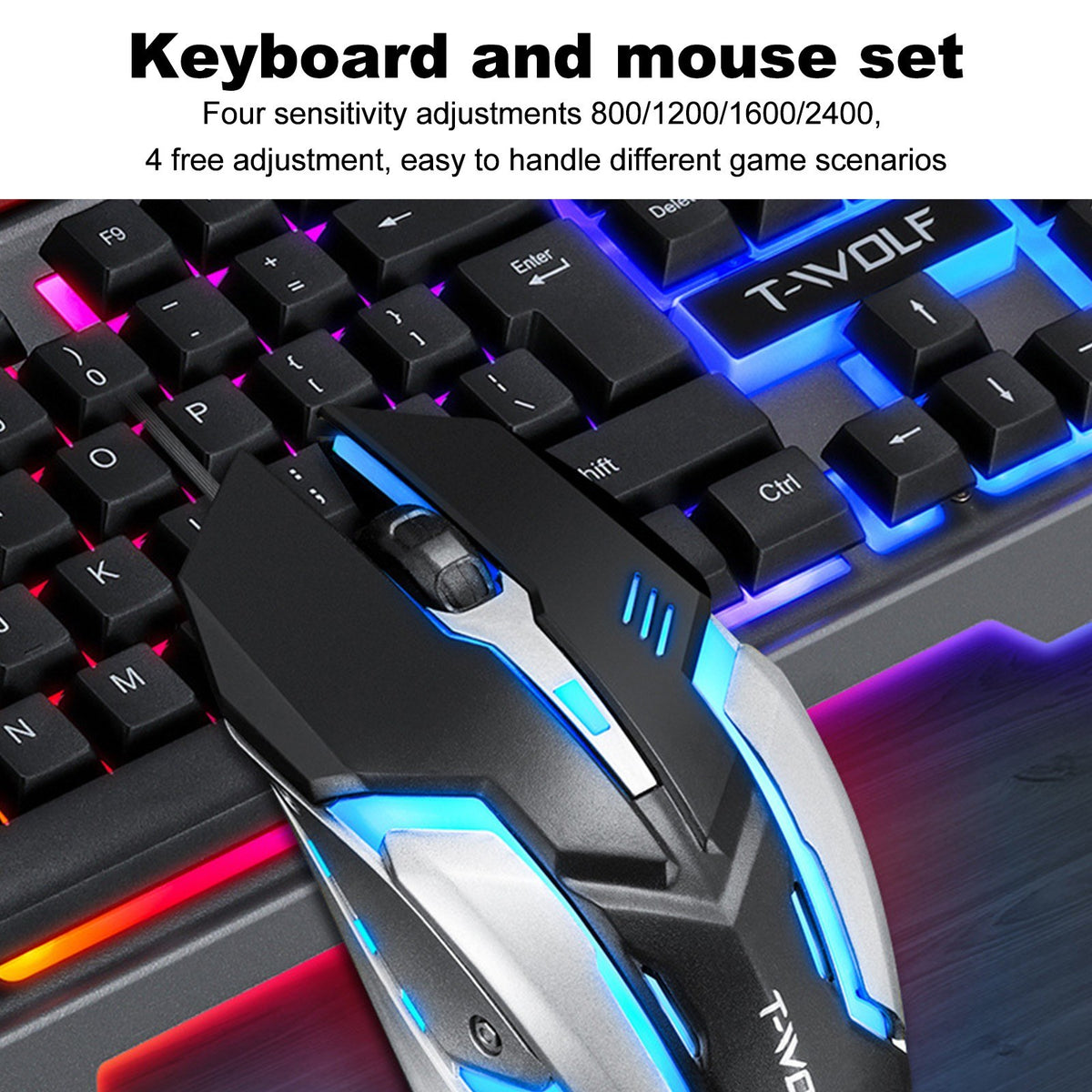 Tf600 Keyboard T-WOLF Thunder Wolf TF-600 2 in 1 Keyboard and Mouse Set – Evalm