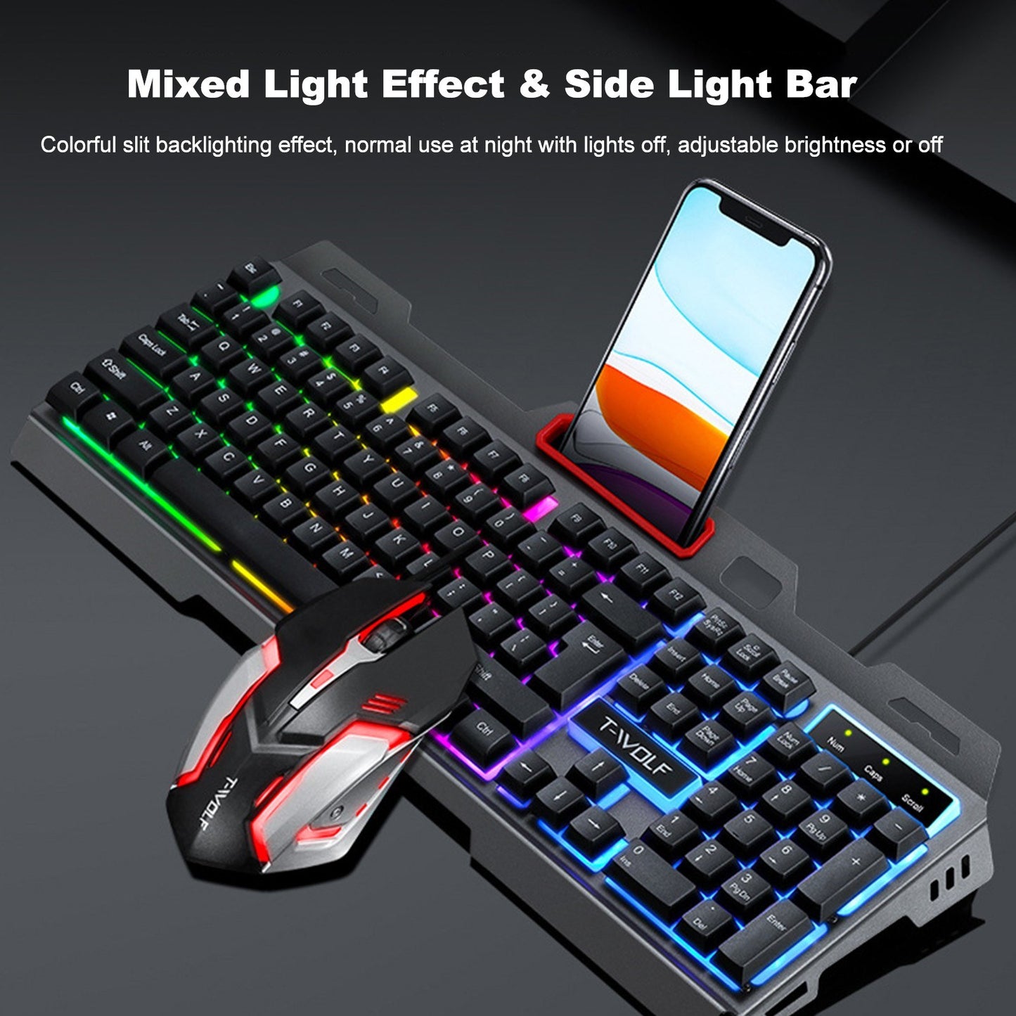 T-WOLF TF-600 Thunder Wolf Keyboard & Mouse Combo Set 2-in-1