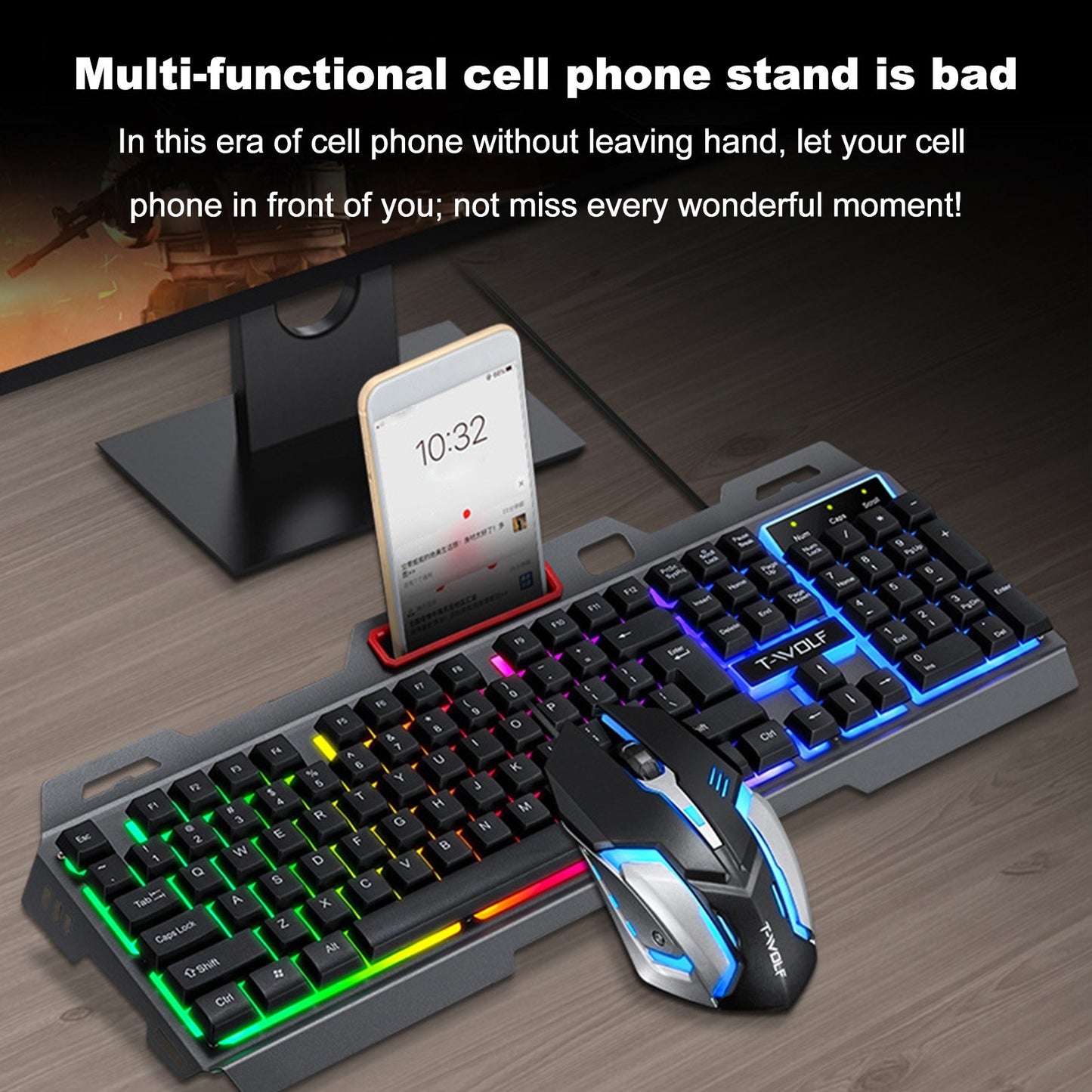 T-WOLF TF-600 Thunder Wolf Keyboard & Mouse Combo Set 2-in-1