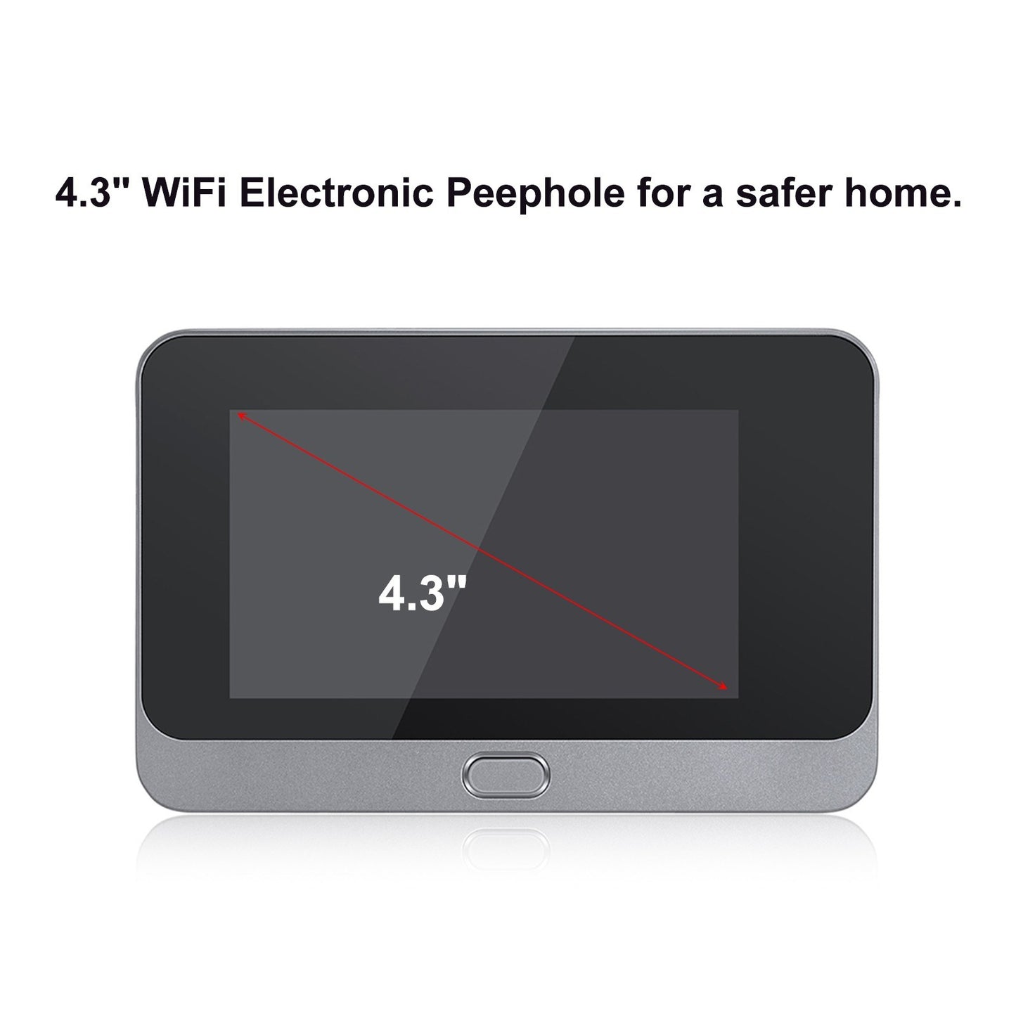 W88 Smart WiFi Video Doorbell with Motion Sensor, Two-Way Intercom, and 4.3-inch Color Screen for Home Security