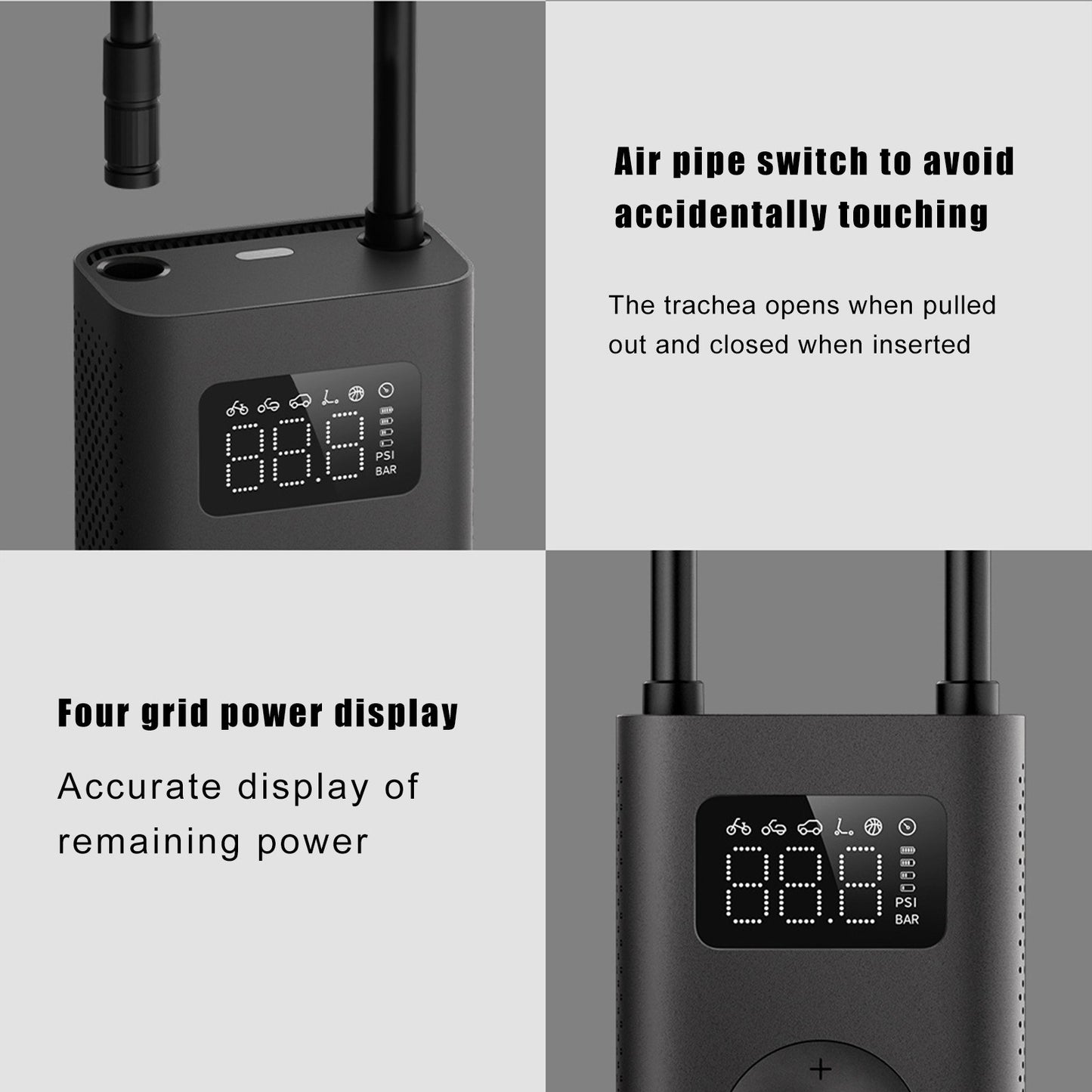 Xiaomi Mijia Portable Electric Air Pump 2 - 2000mAh Battery, Fast 8-Minute Inflation