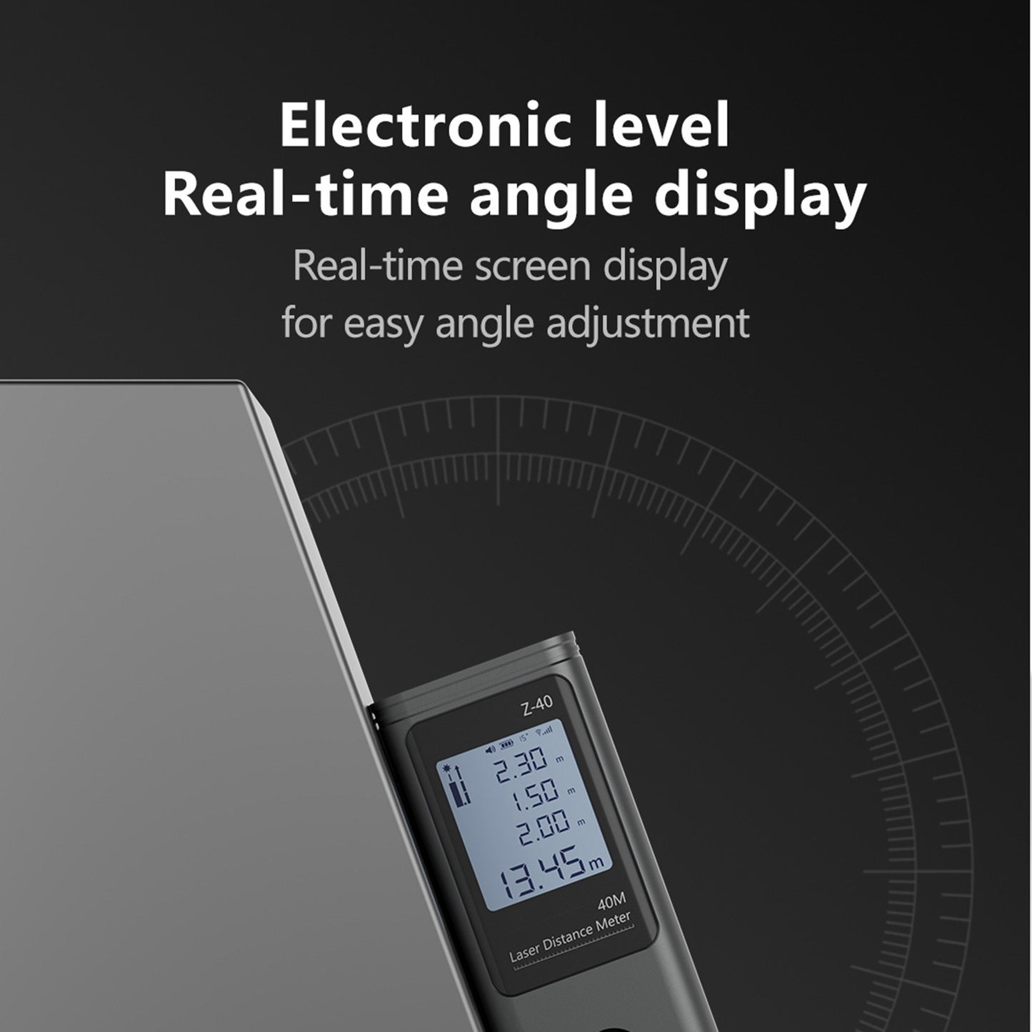 RONGUAN LR1 132ft Laser Distance Meter 40M Portable Range Finder