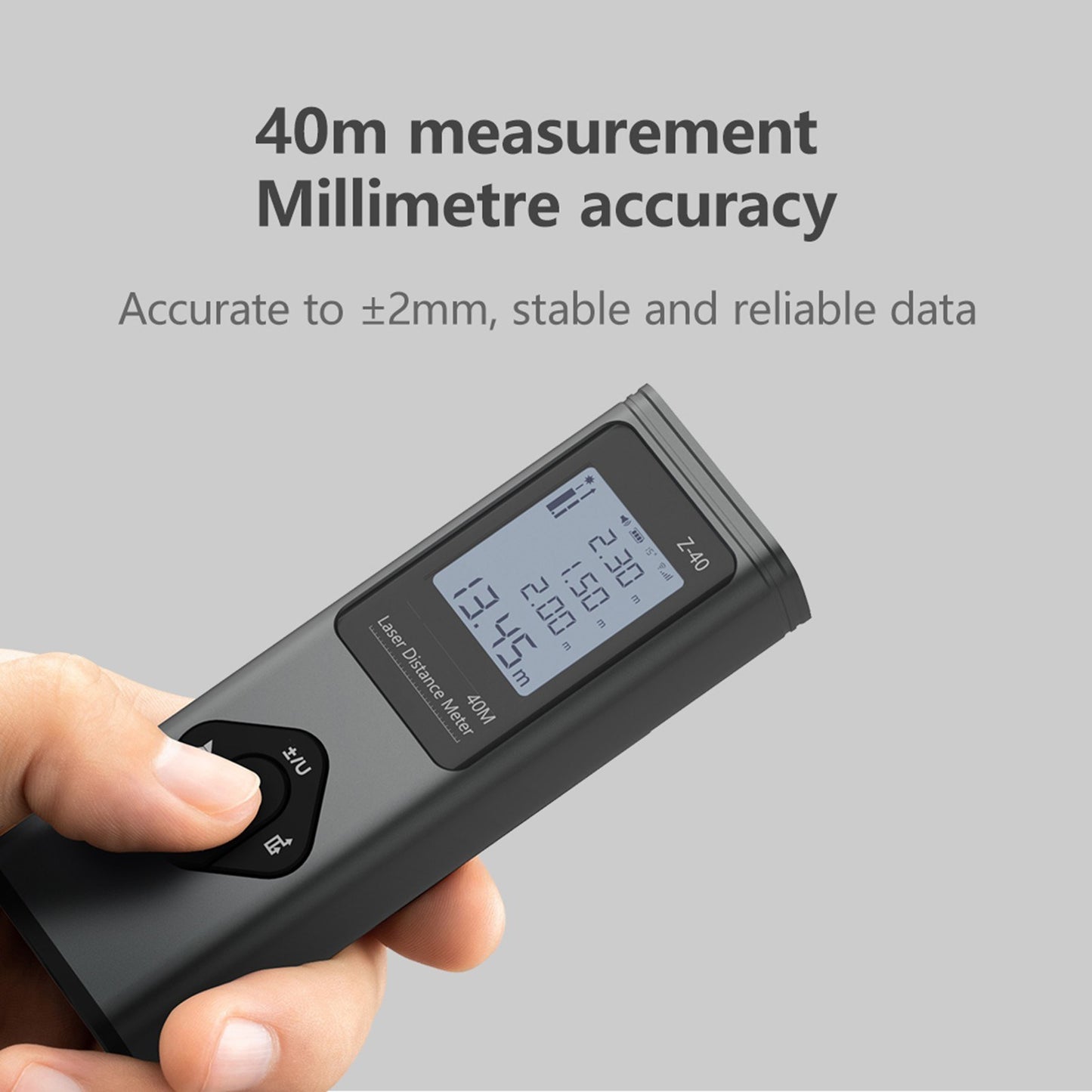 RONGUAN LR1 132ft Laser Distance Meter 40M Portable Range Finder