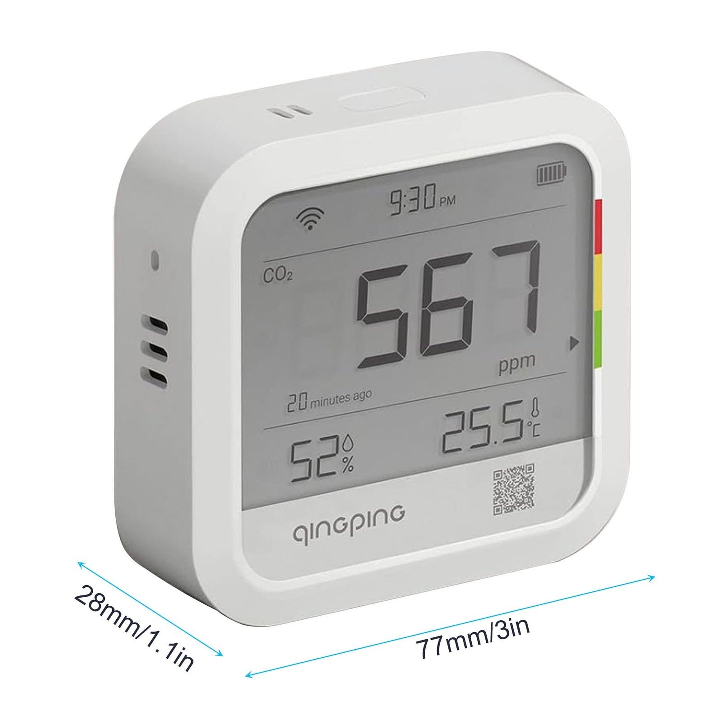 QingPing CGP22C High-Precision CO2, Temperature & Humidity Monitor