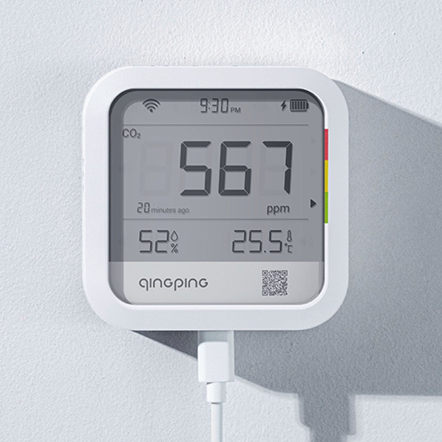 QingPing CGP22C High-Precision CO2, Temperature & Humidity Monitor