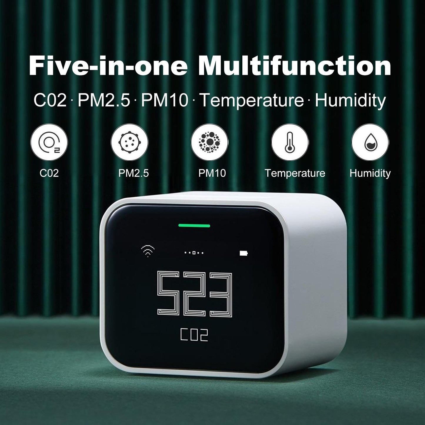 QingPing CGDN1 Smart Air Quality Monitor Lite: 5-in-1 Real-Time Indoor Climate Tracker