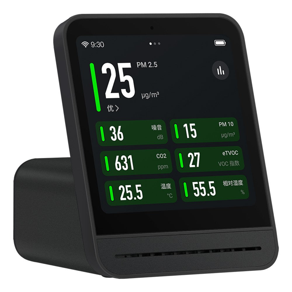 Qingping Air Monitor 2: Temperature, Humidity, PM2.5, PM10, CO2, eTVOC & Noise Levels Tracker
