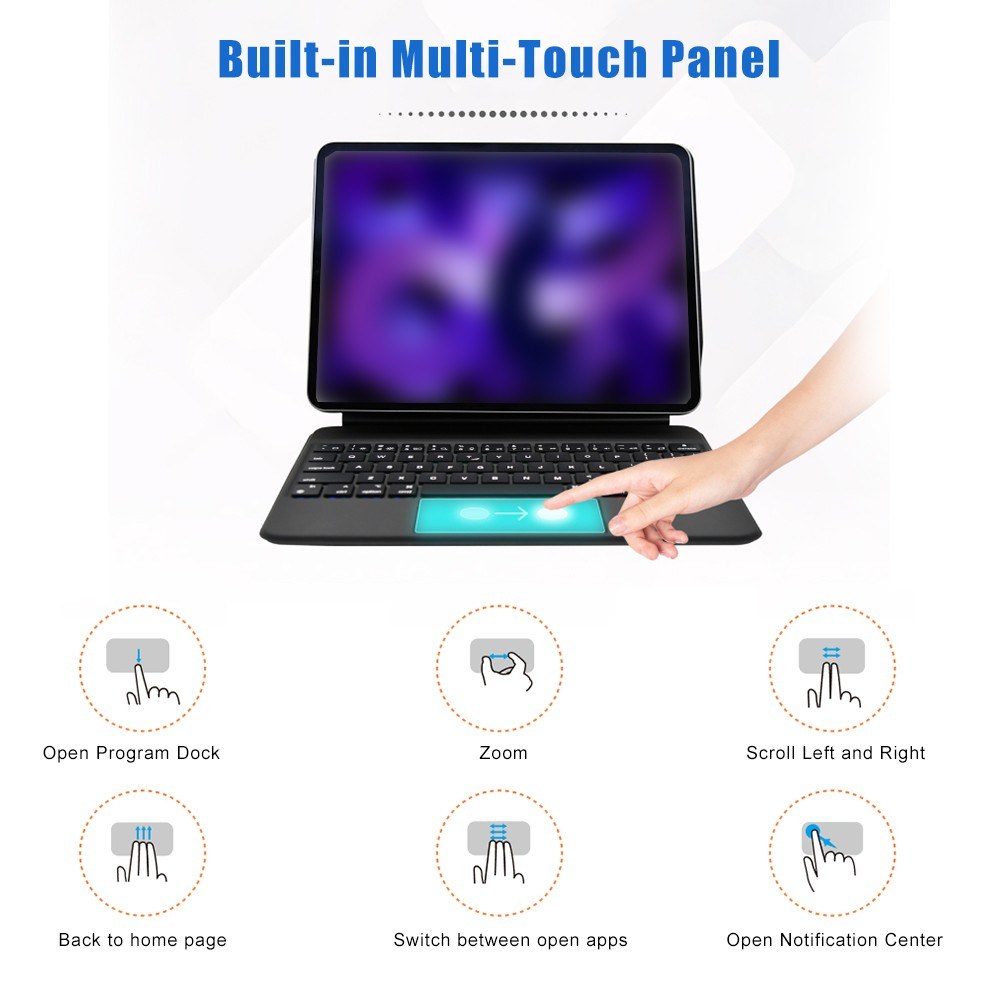 3-in-1 Magnetic Tablet Keyboard for iPad Air 4 & 5 - Smart Control