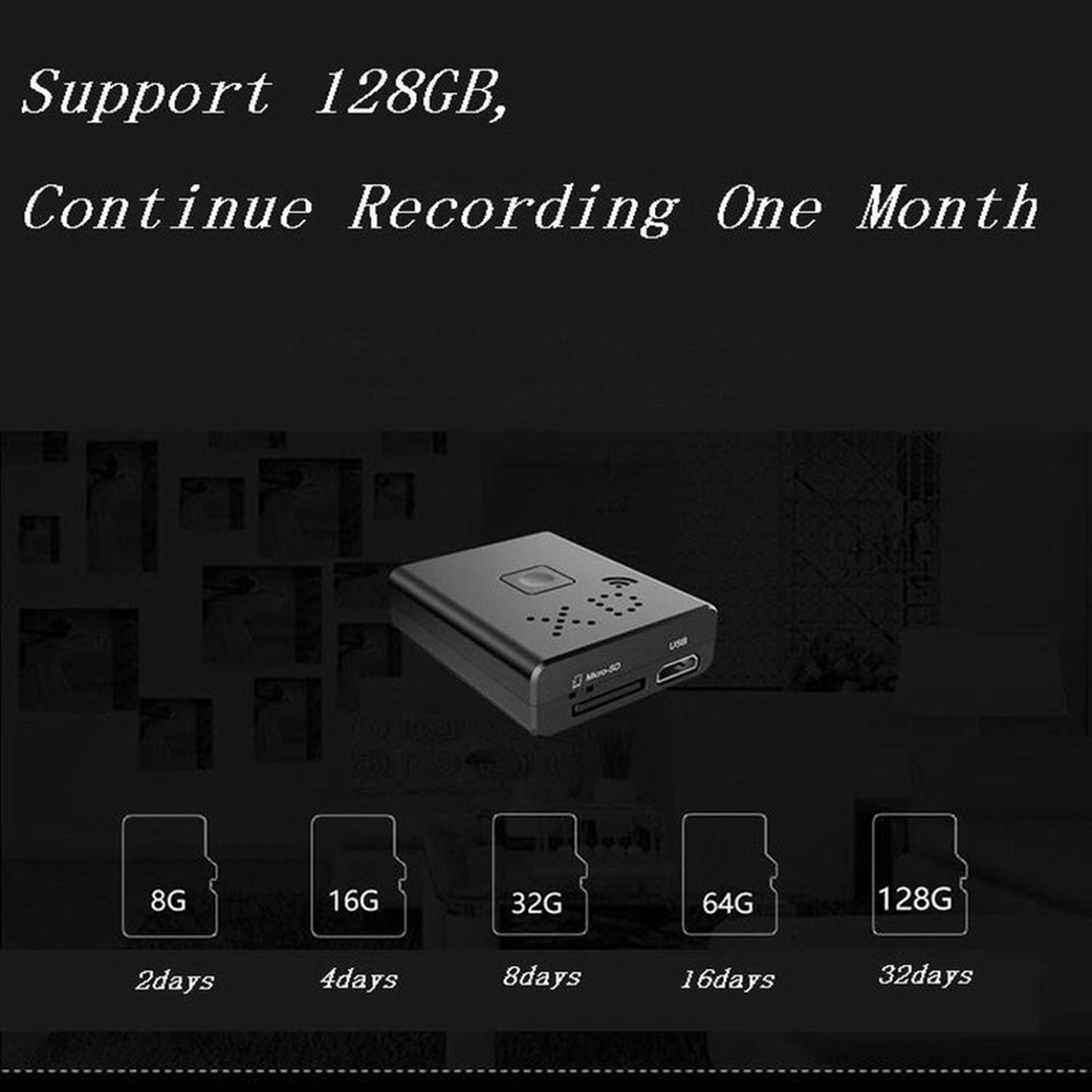 Mini WiFi IP Camera - 1080P Night Vision Security Camcorder