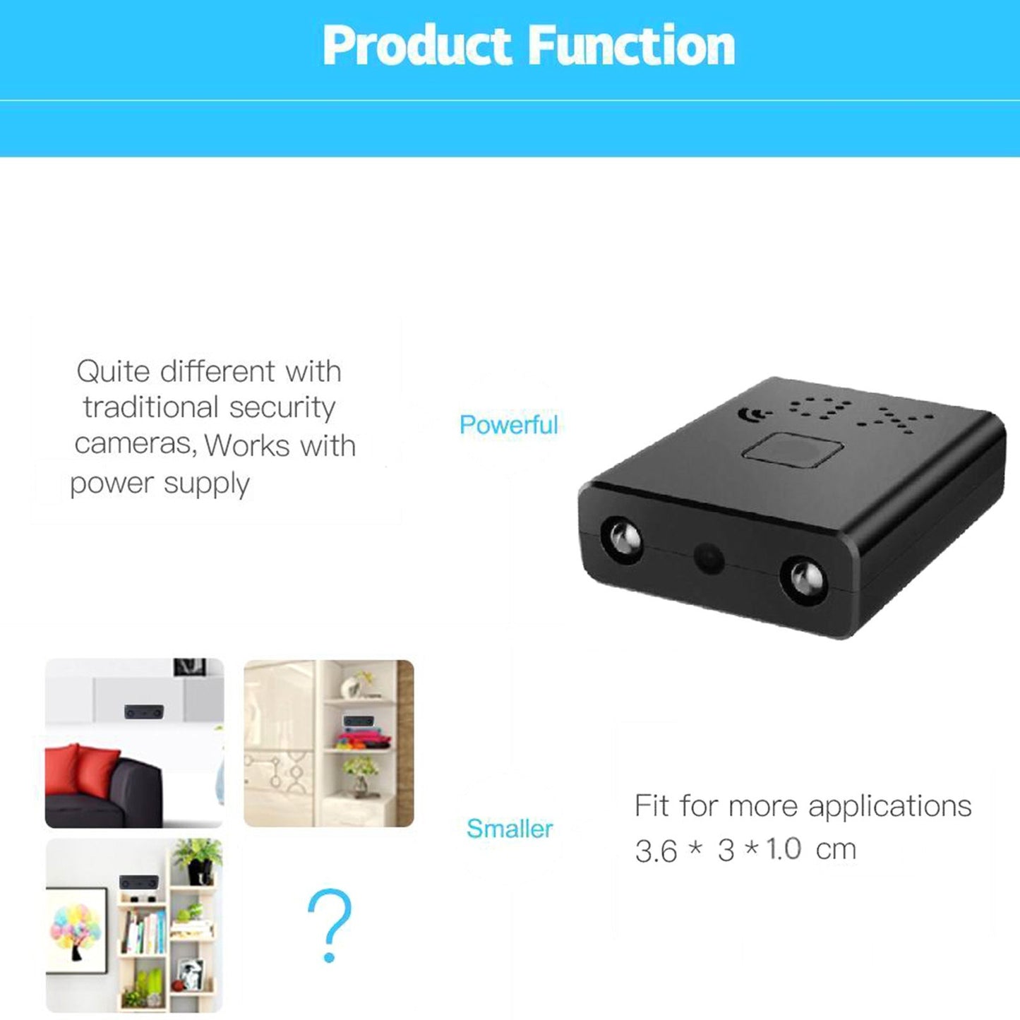 Mini WiFi IP Camera - 1080P Night Vision Security Camcorder