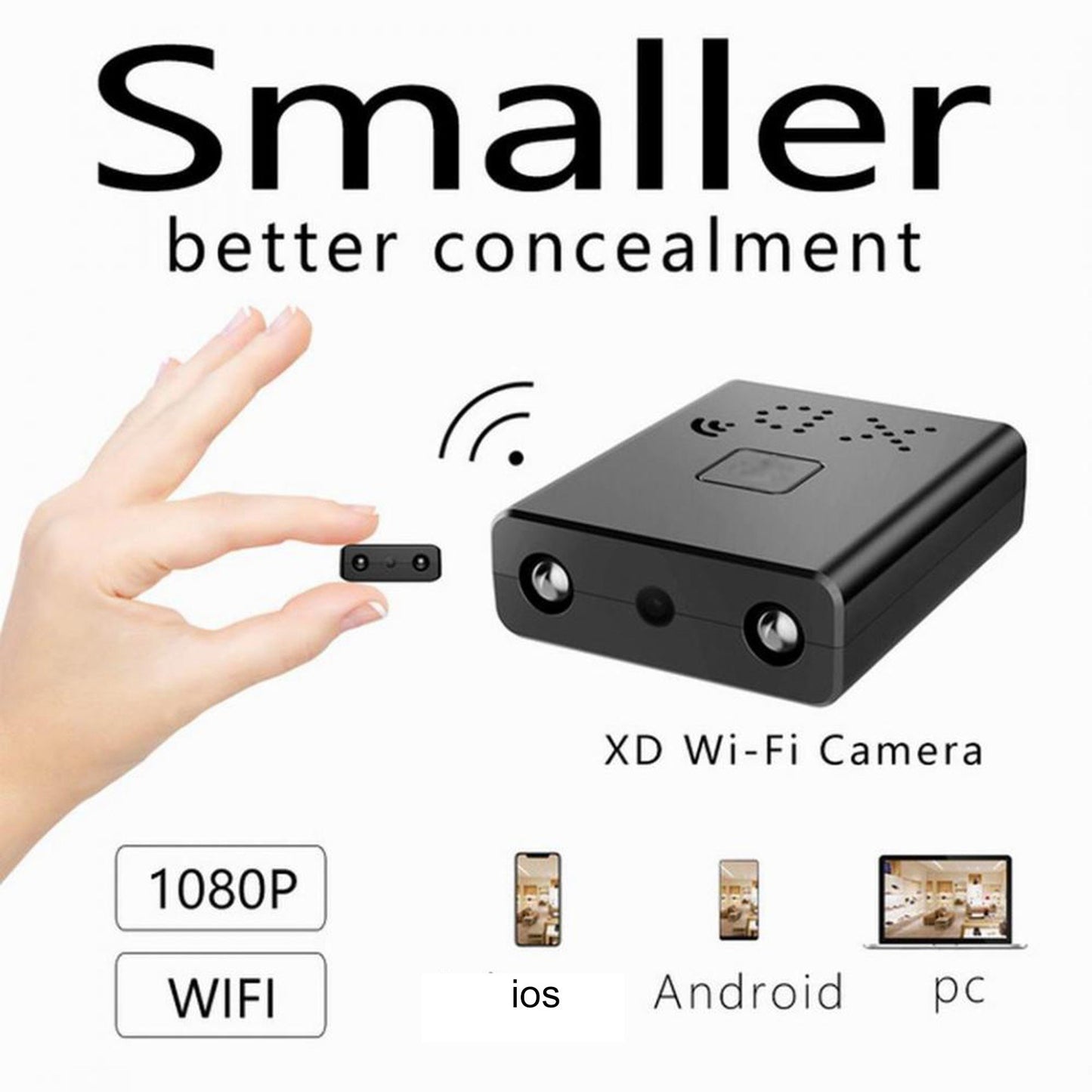 Mini WiFi IP Camera - 1080P Night Vision Security Camcorder