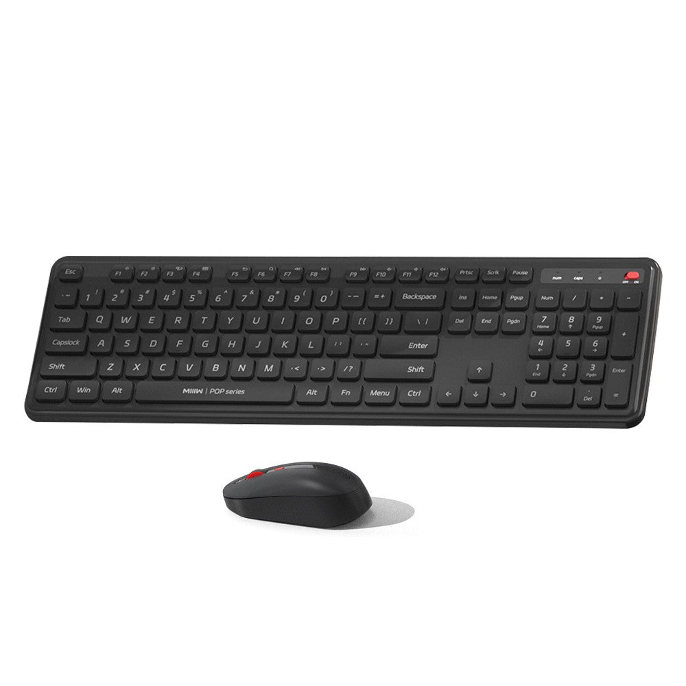 Wireless Keyboard and Mouse Combo by MIIIW: Full-Size 104-Keys with Adjustable Speeds & Silent Mouse