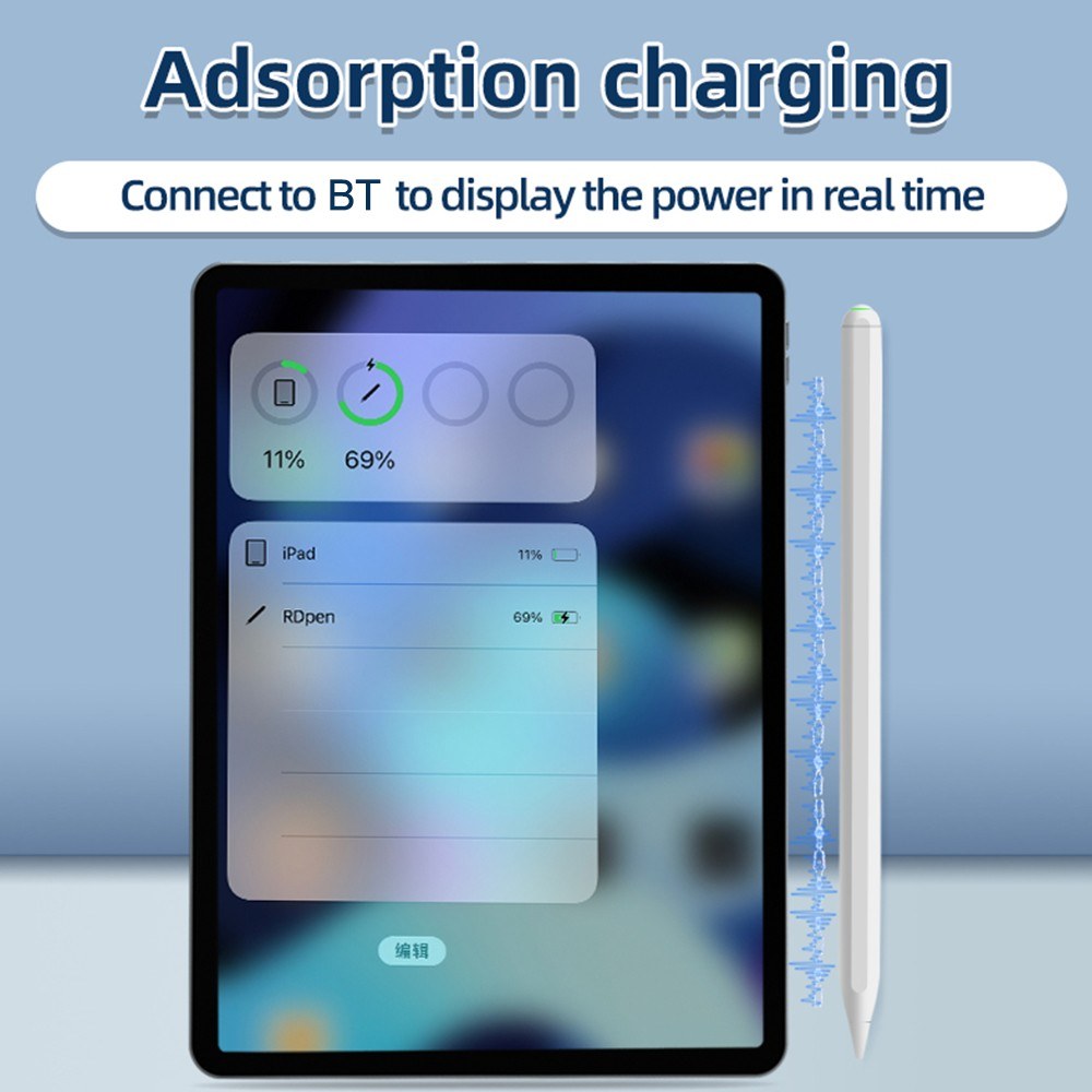 Capacitive Pen 766 for iPad - Handwriting Stylus with Dual-Mode Charging, Magnetic Attachment, Palm Rejection, Tilt Sensitivity