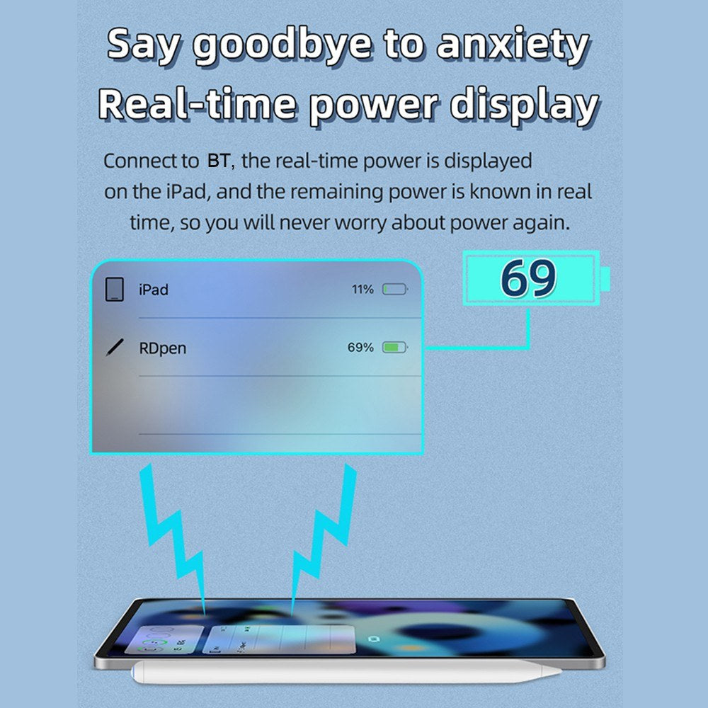Capacitive Pen 766 for iPad - Handwriting Stylus with Dual-Mode Charging, Magnetic Attachment, Palm Rejection, Tilt Sensitivity