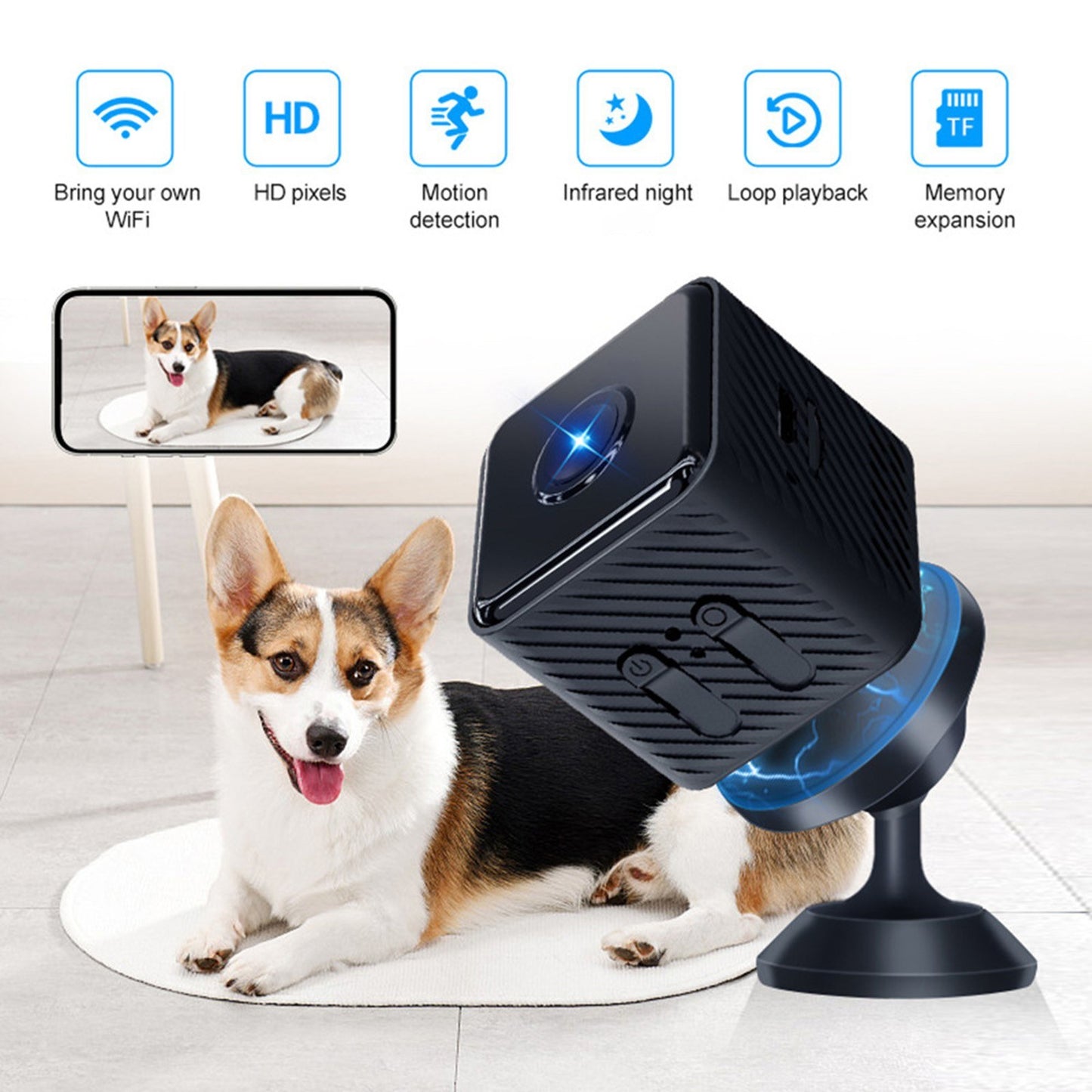 X2 Mini Smart Security Camera - Wireless 1080P HD Surveillance with Night Vision