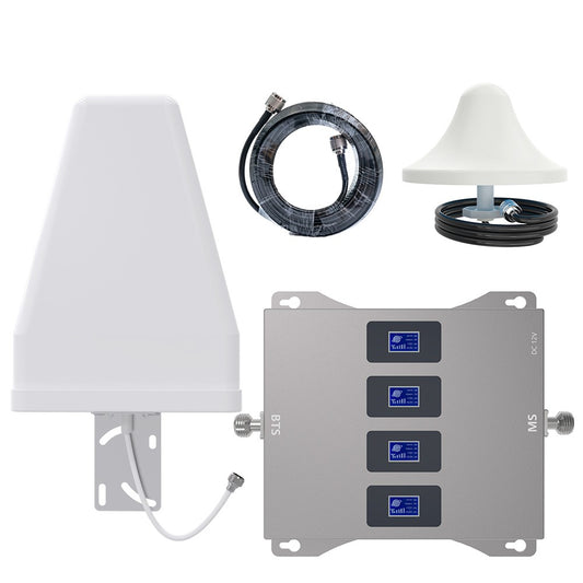 Quad-Band Cell Phone Signal Booster - 850/900/1800/2100MHz GSM DCS 2G/3G/4G/LTE Repeater