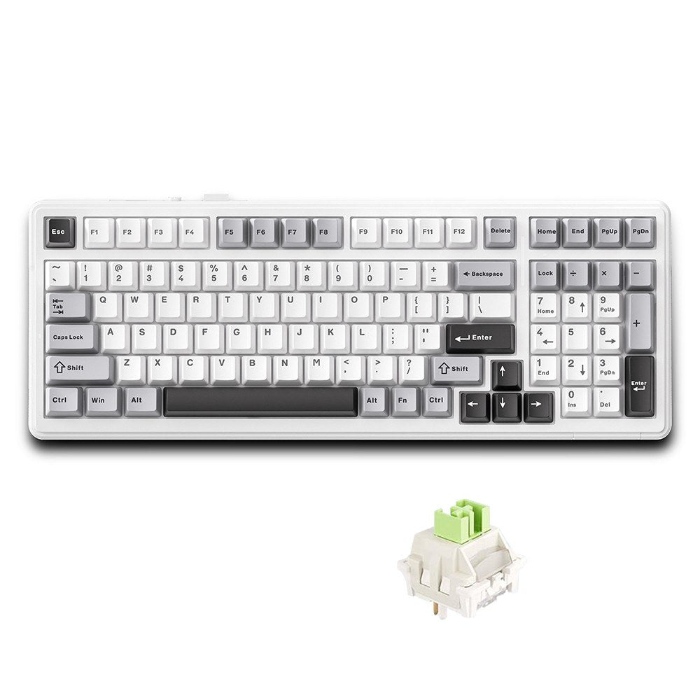 AULA F99 Wireless Mechanical Keyboard - Gasket Mount, Tri-Mode, 99-Key, Low-Delay Gaming with Light Effects