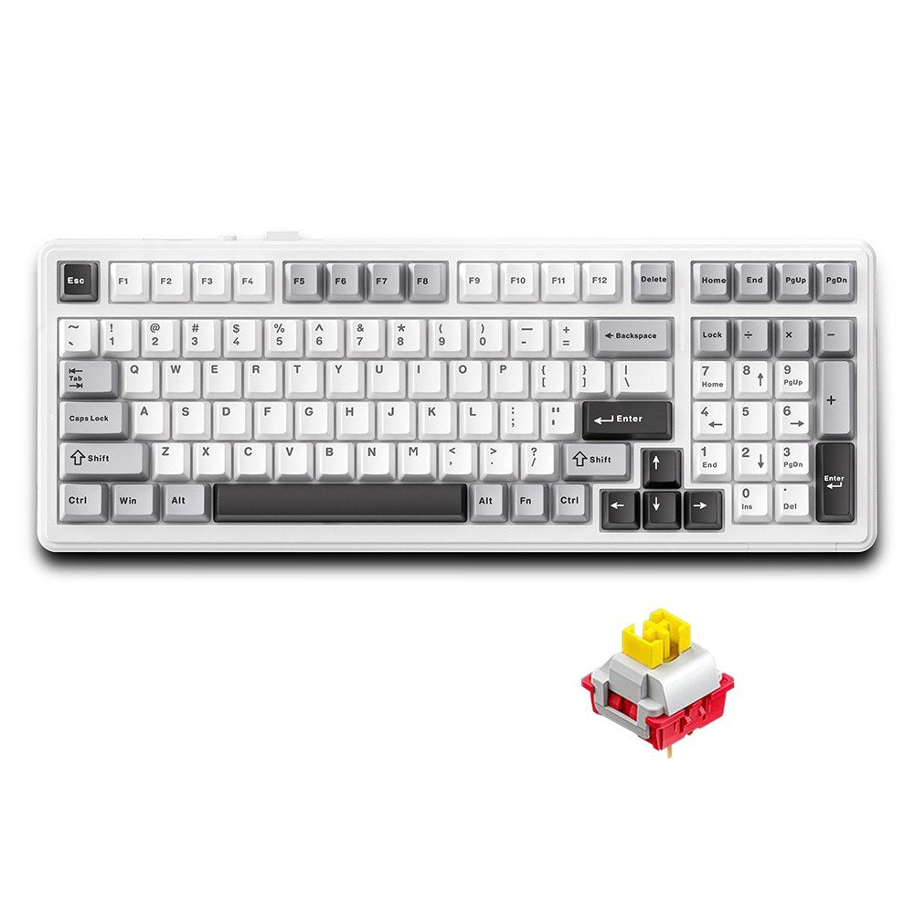 AULA F99 Wireless Mechanical Keyboard - Gasket Mount, Tri-Mode, 99-Key, Low-Delay Gaming with Light Effects