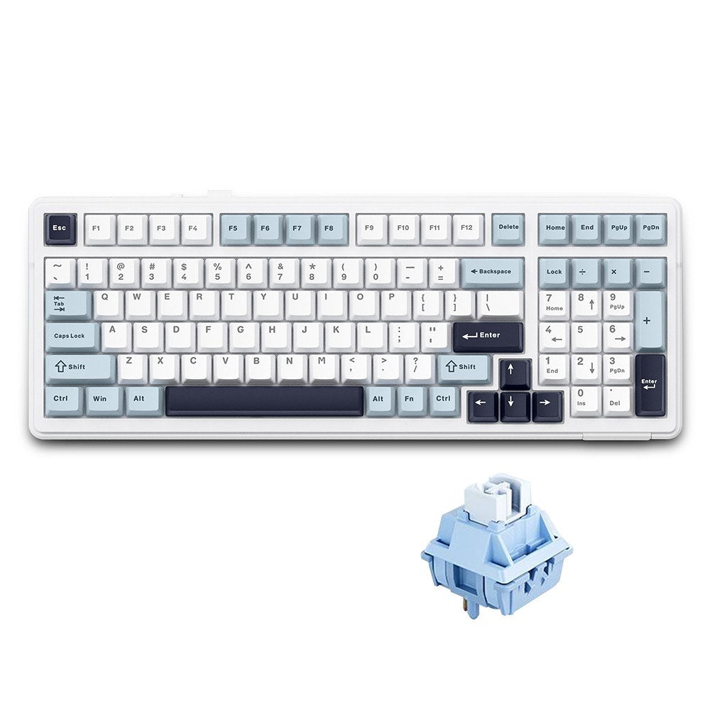 AULA F99 Wireless Mechanical Keyboard - Gasket Mount, Tri-Mode, 99-Key, Low-Delay Gaming with Light Effects